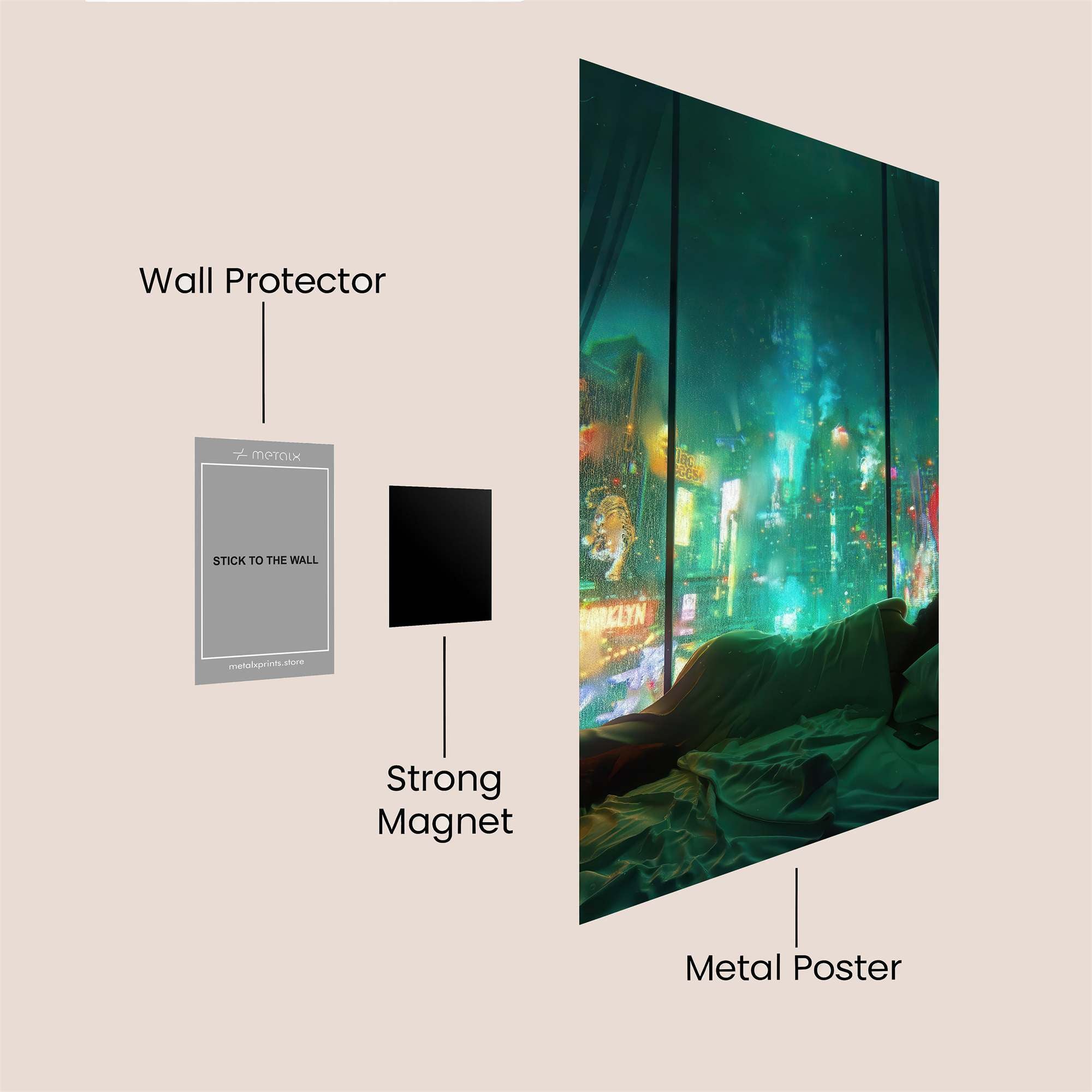 Neon Dreams Safe Wall Magnetic / M