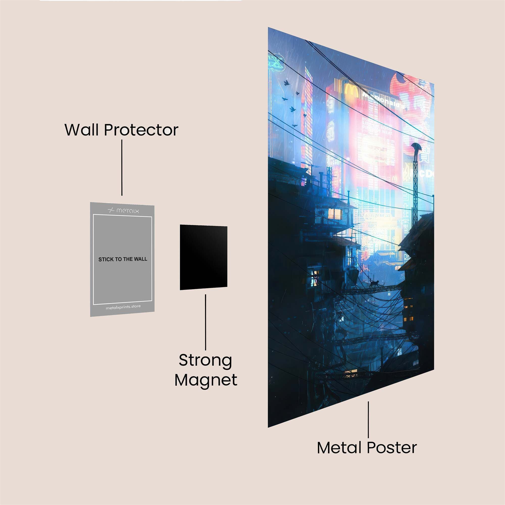 Neon Reverie Safe Wall Magnetic / M