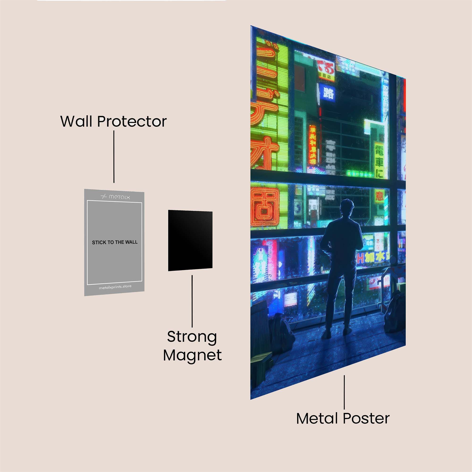 Neon Reverie Safe Wall Magnetic / M