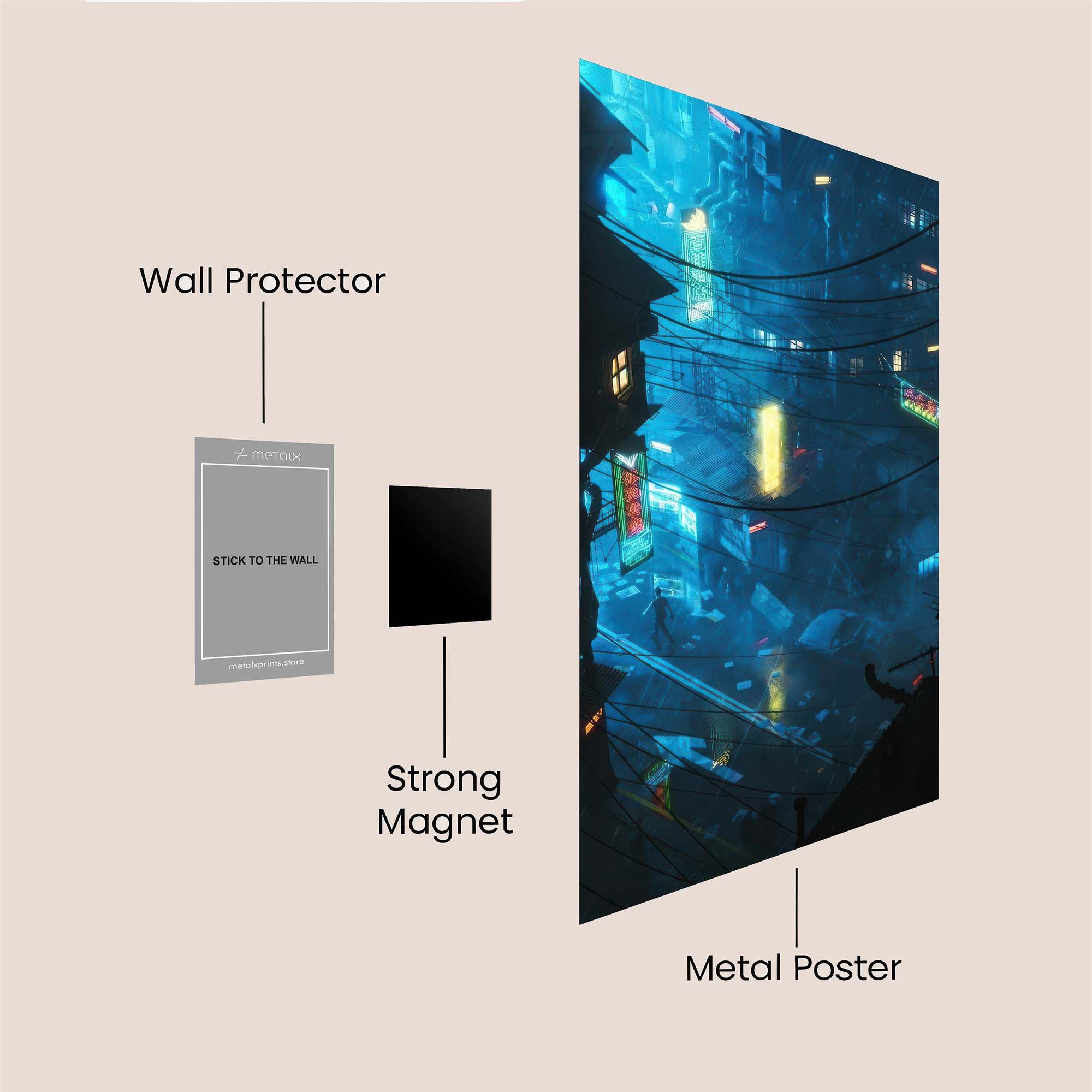 Neon Solitude Safe Wall Magnetic / M