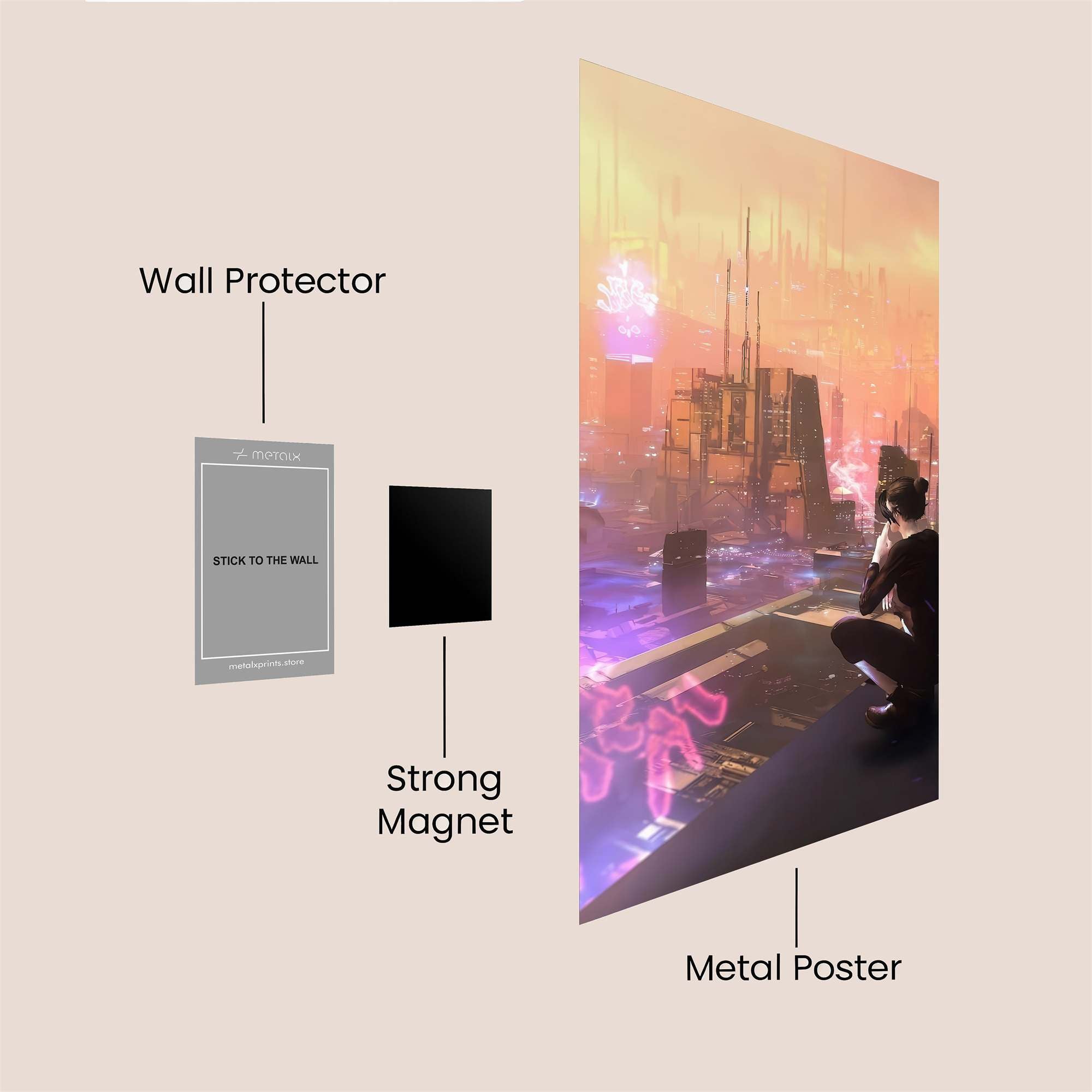 Futuristic Reverie Safe Wall Magnetic / M