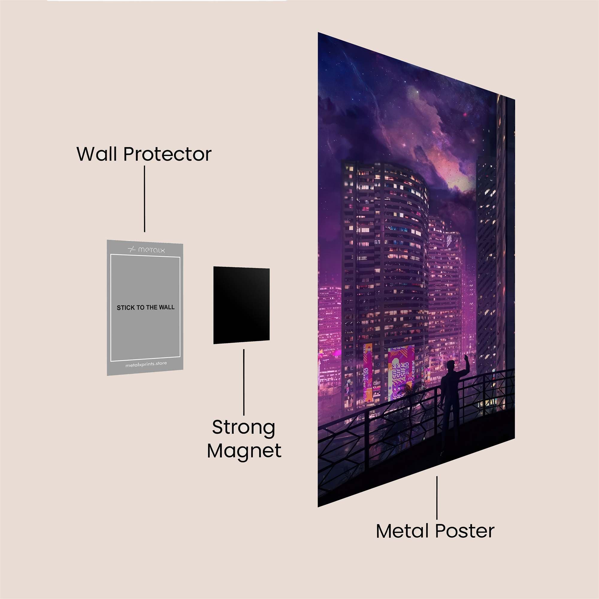 Neon Reverie Safe Wall Magnetic / M