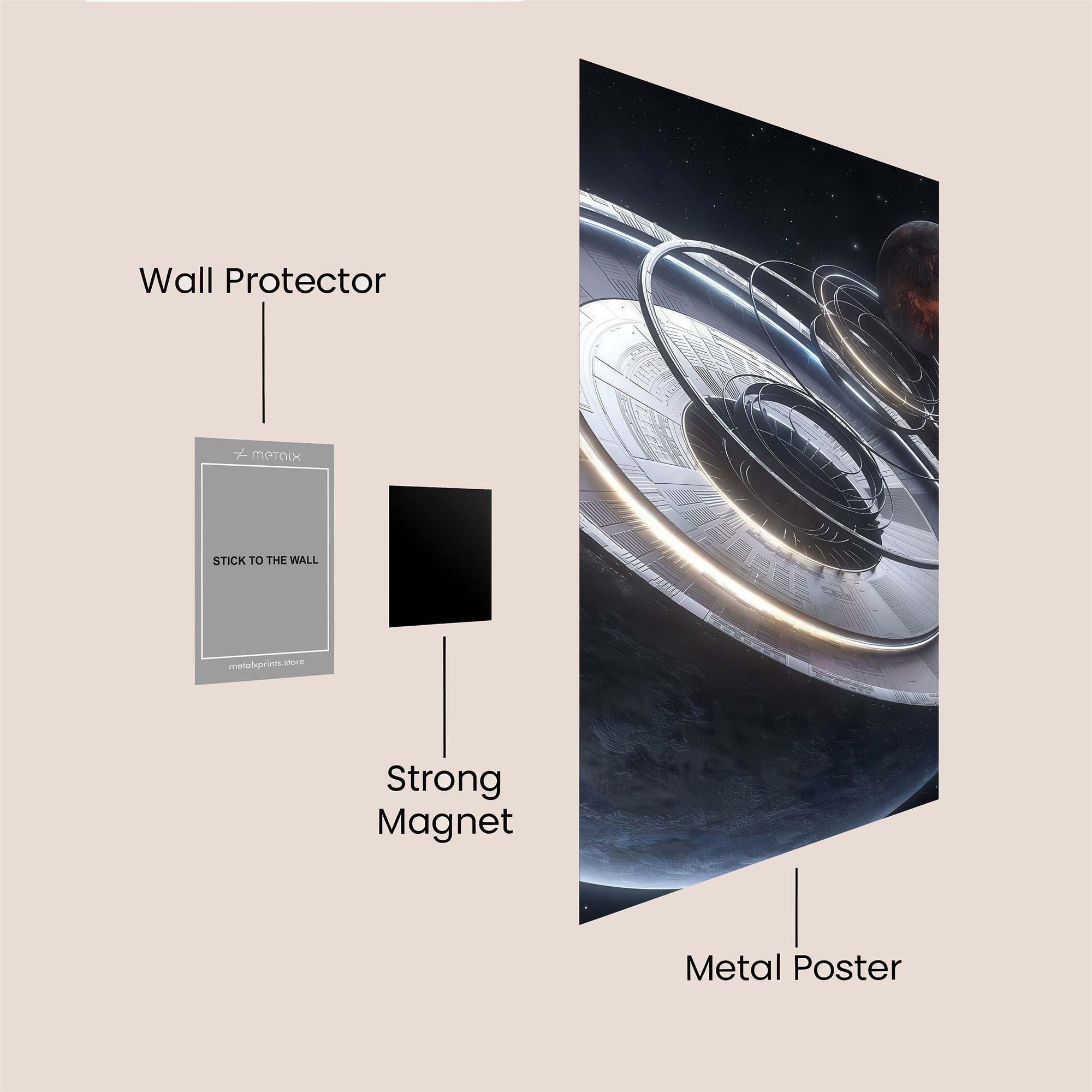 Cosmic Whirl Safe Wall Magnetic / M