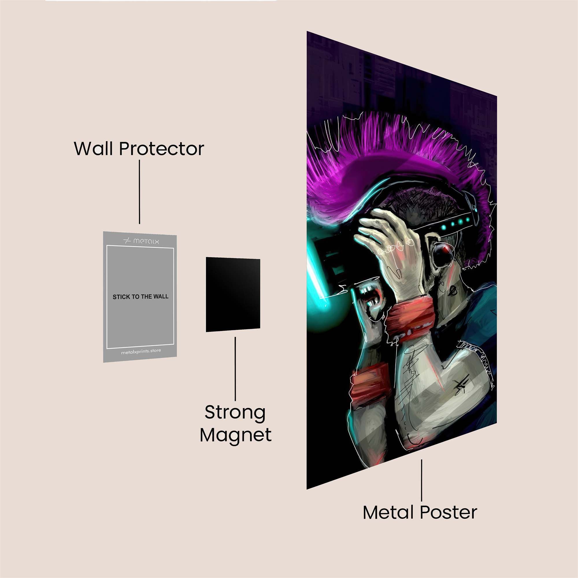 Neon Visionary Safe Wall Magnetic / M