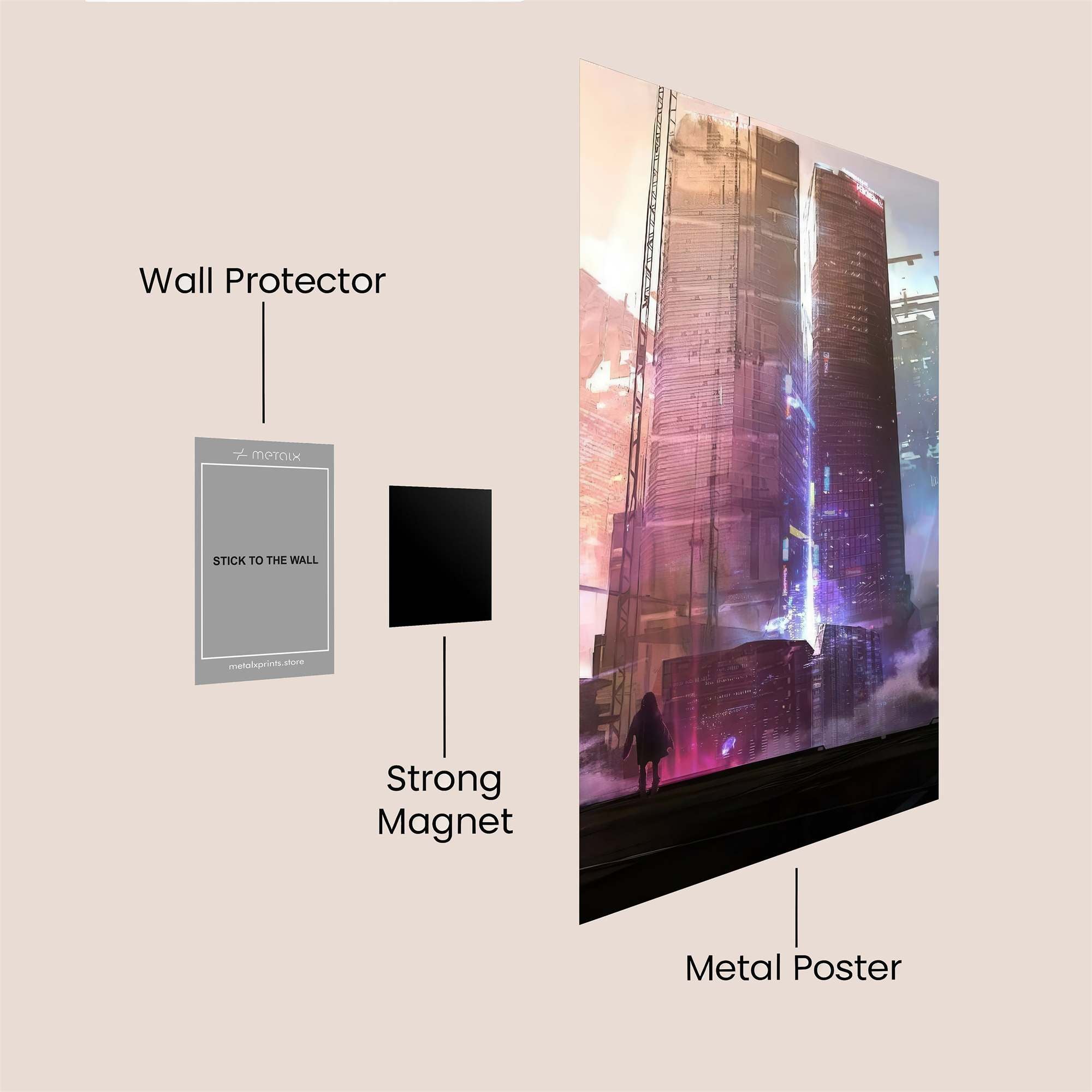 Neon Reverie Safe Wall Magnetic / M