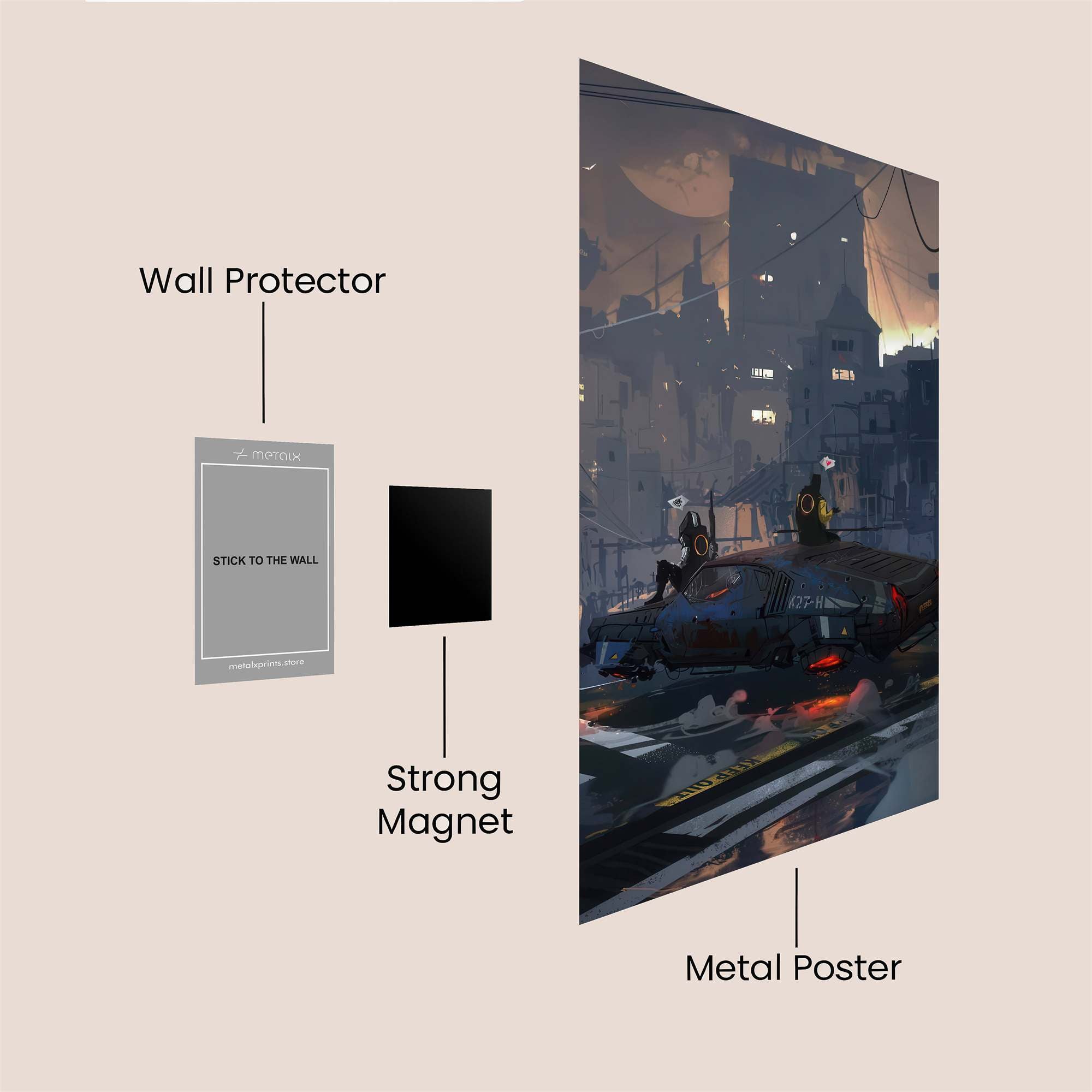 Dystopian Serenity Safe Wall Magnetic / M