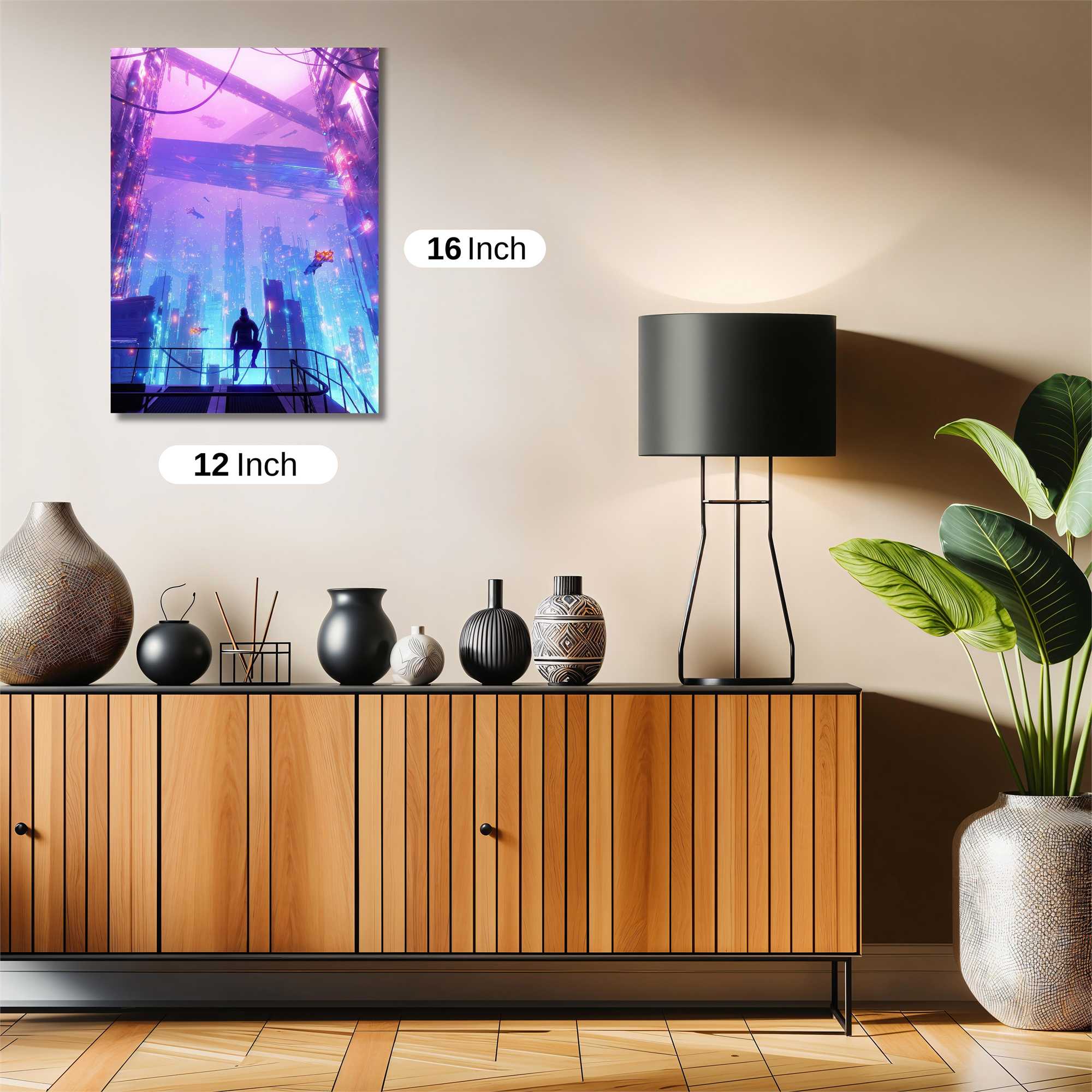 Futuristic Serenity Safe Wall Magnetic / M