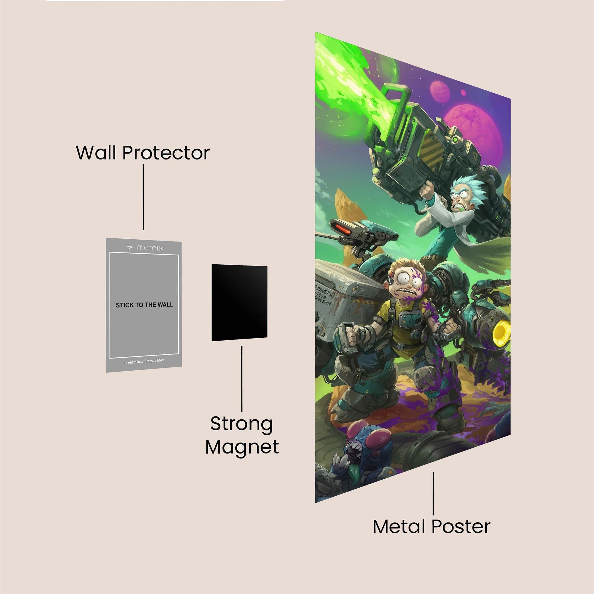 Galactic Mayhem Safe Wall Magnetic / M