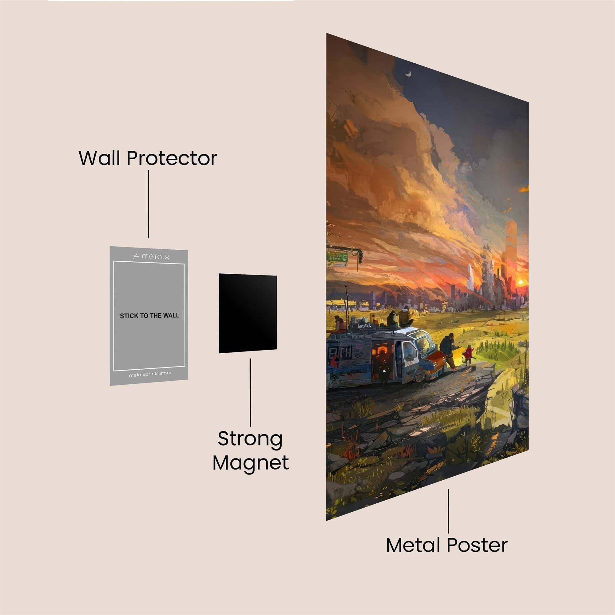 Sunset Reverie Safe Wall Magnetic / M