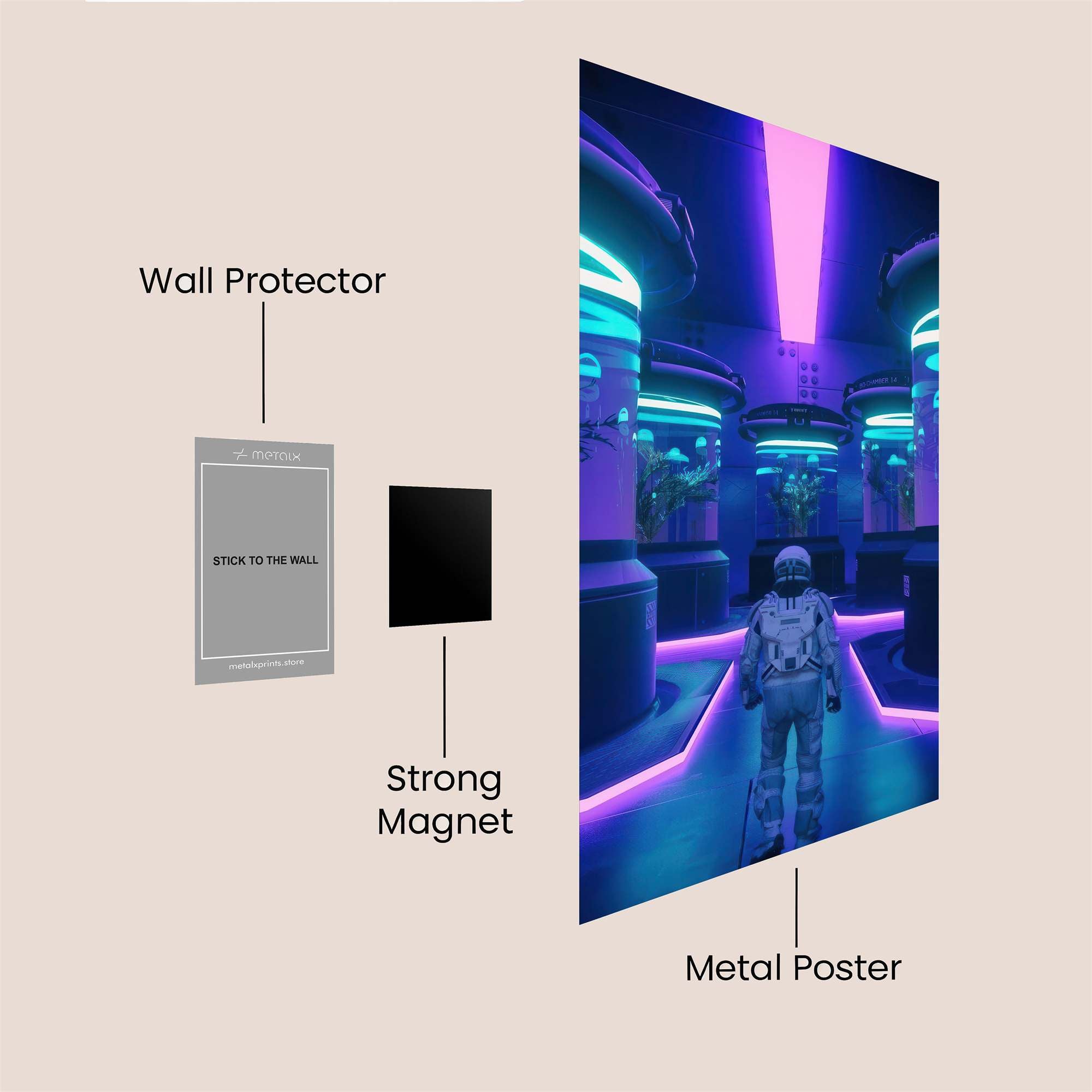 Neon Explorer Safe Wall Magnetic / M