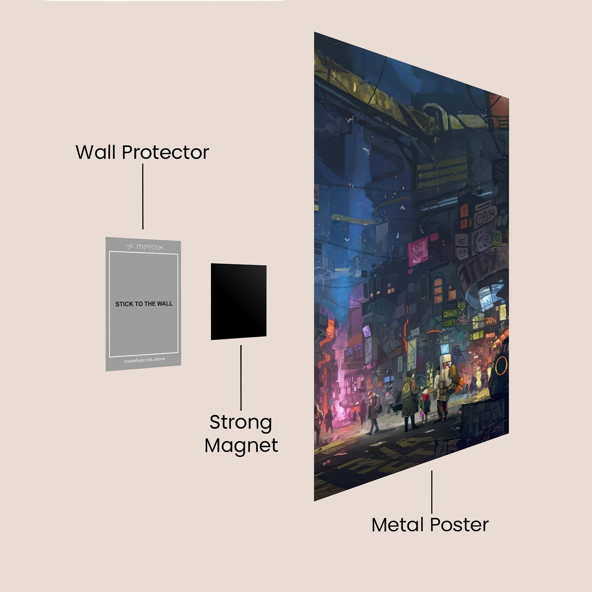 Neon Whirlwind Safe Wall Magnetic / M