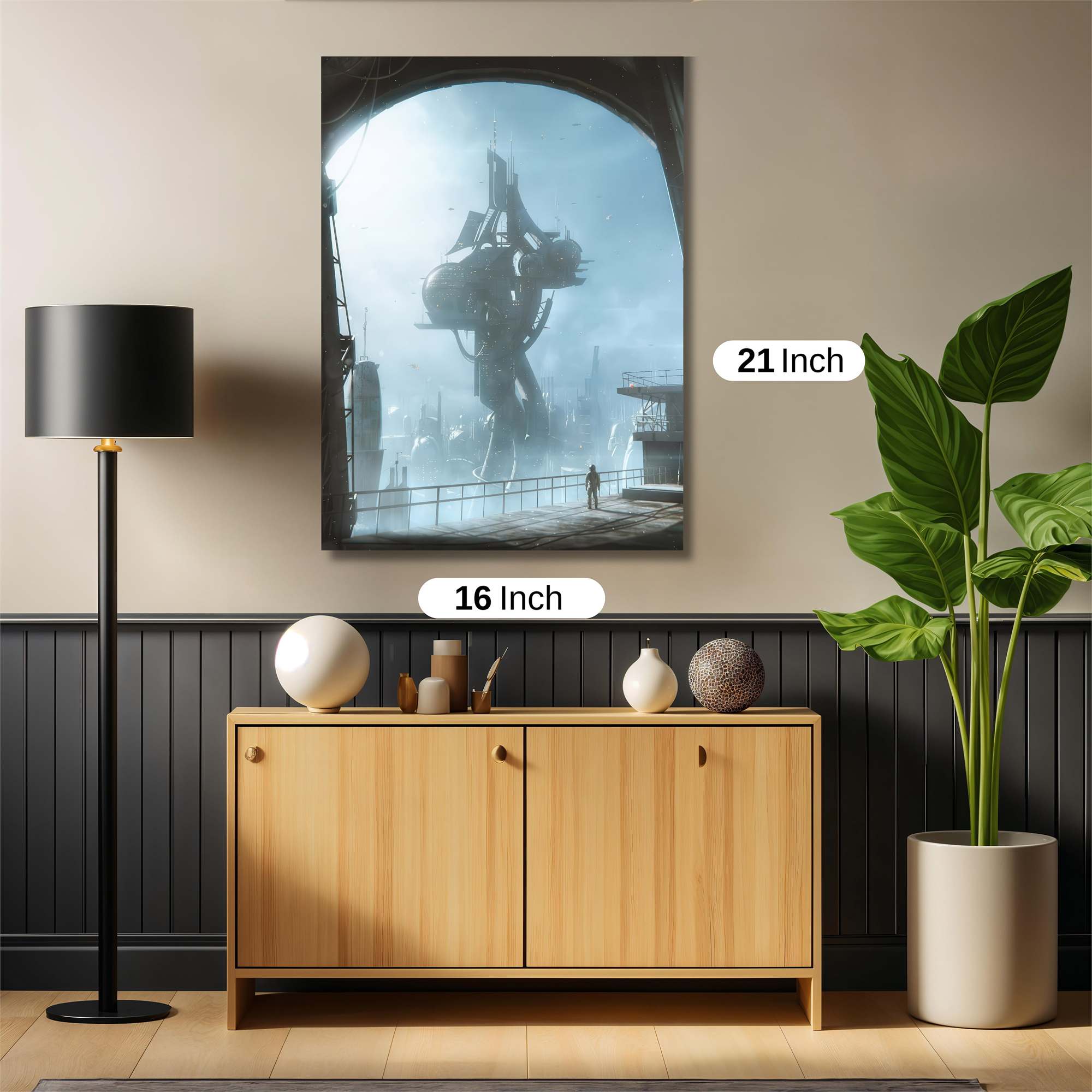 Futuristic Solitude Safe Wall Magnetic / M