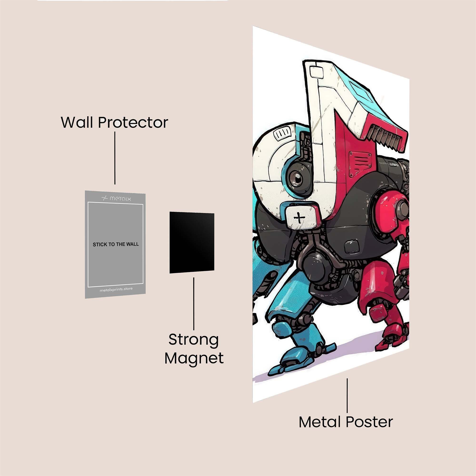 Robot Whimsy Safe Wall Magnetic / M