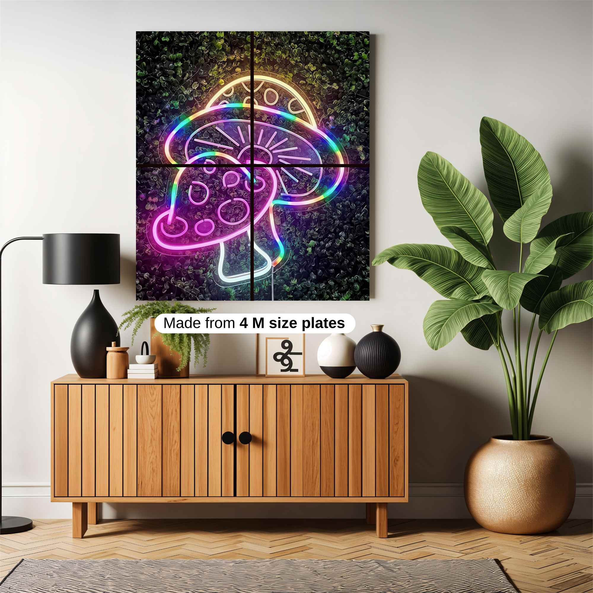 Neon Fungi Safe Wall Magnetic / M