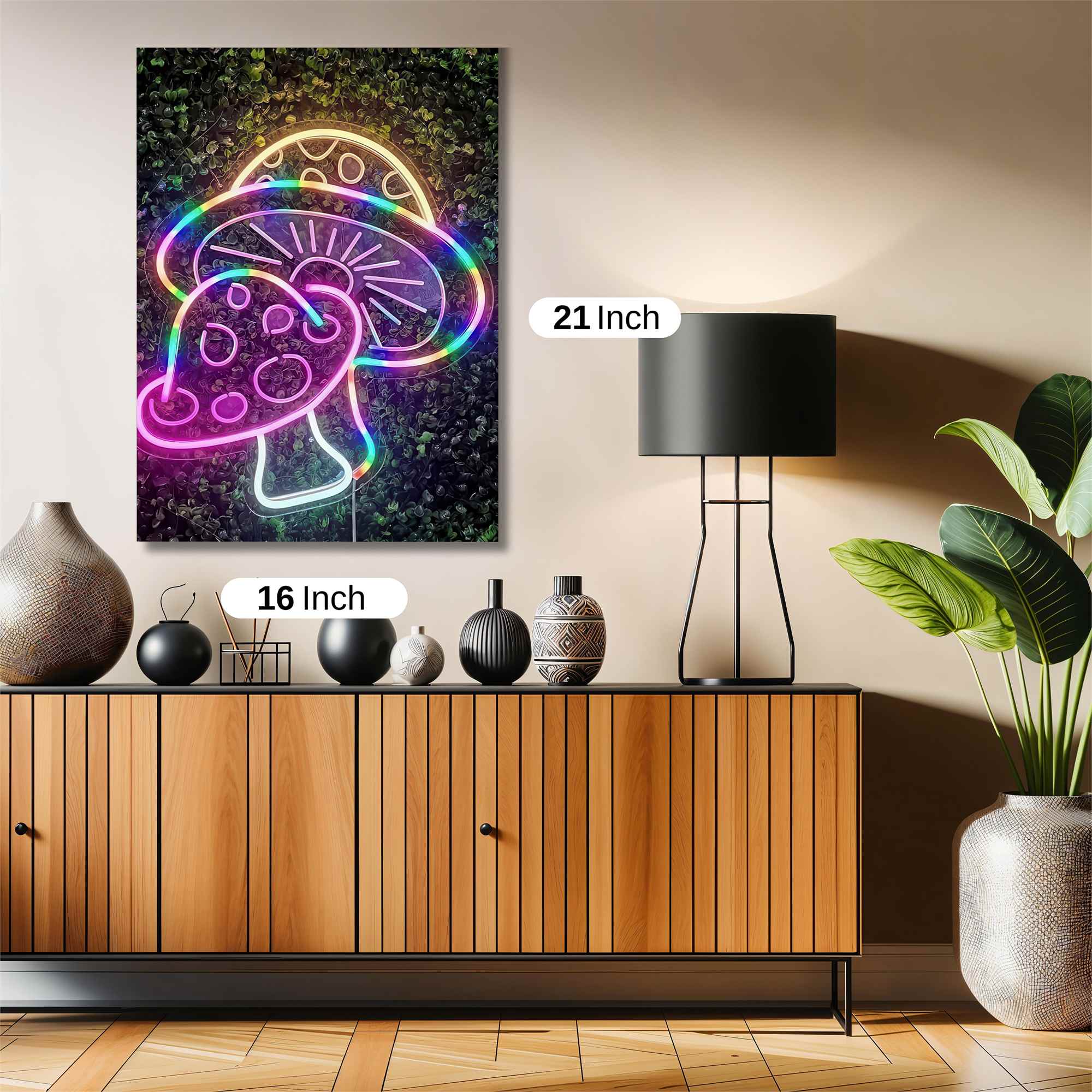 Neon Fungi Safe Wall Magnetic / M