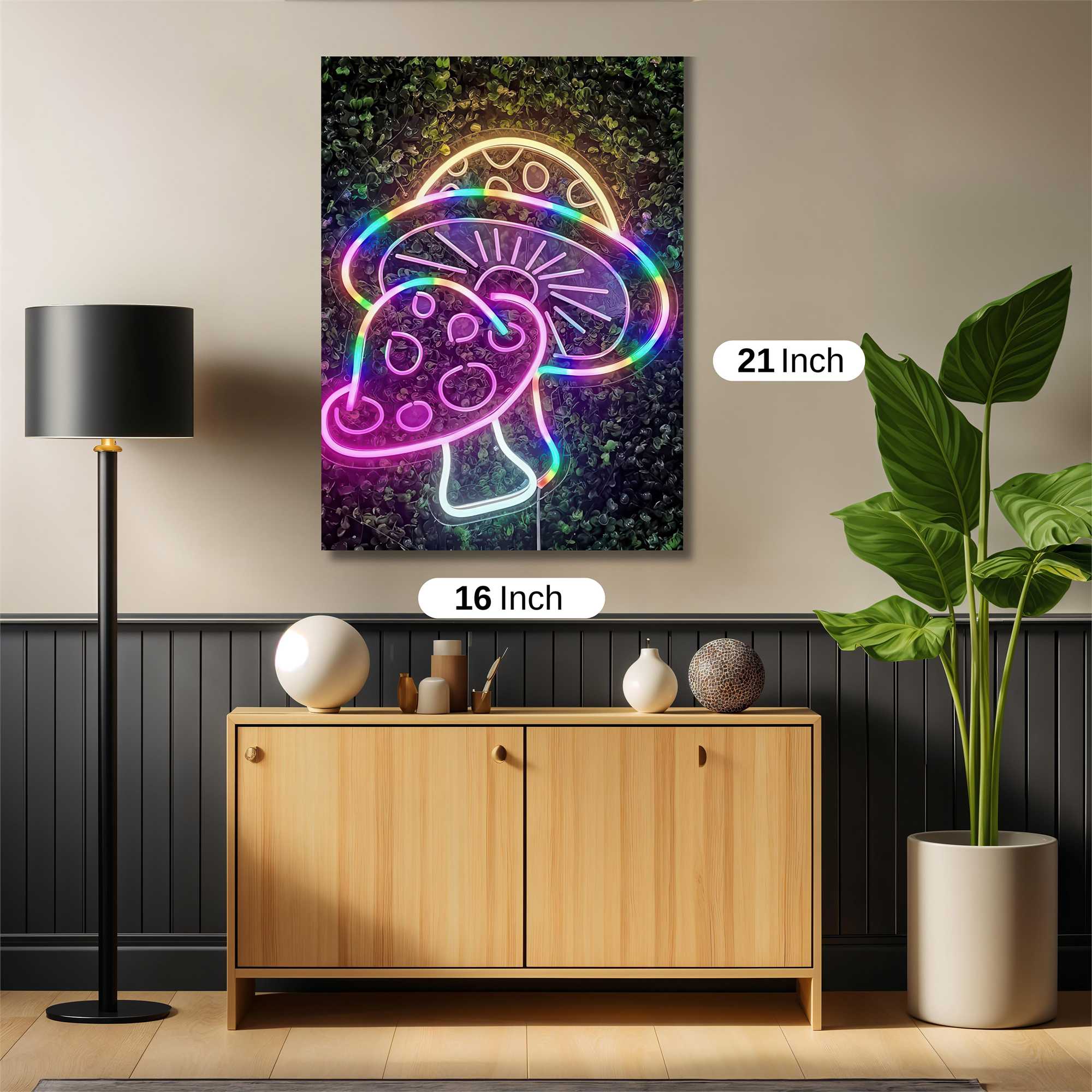 Neon Fungi Safe Wall Magnetic / M
