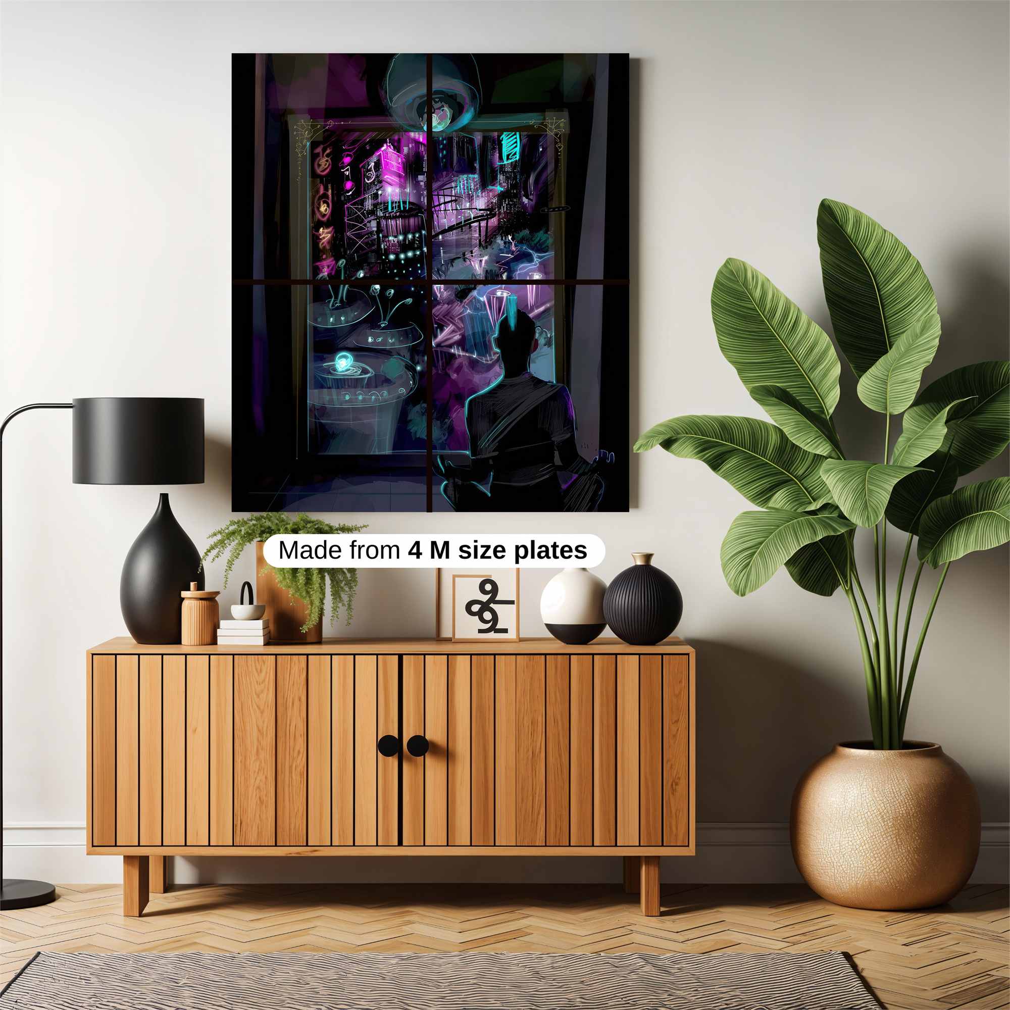 Neon Dreamscape Safe Wall Magnetic / M