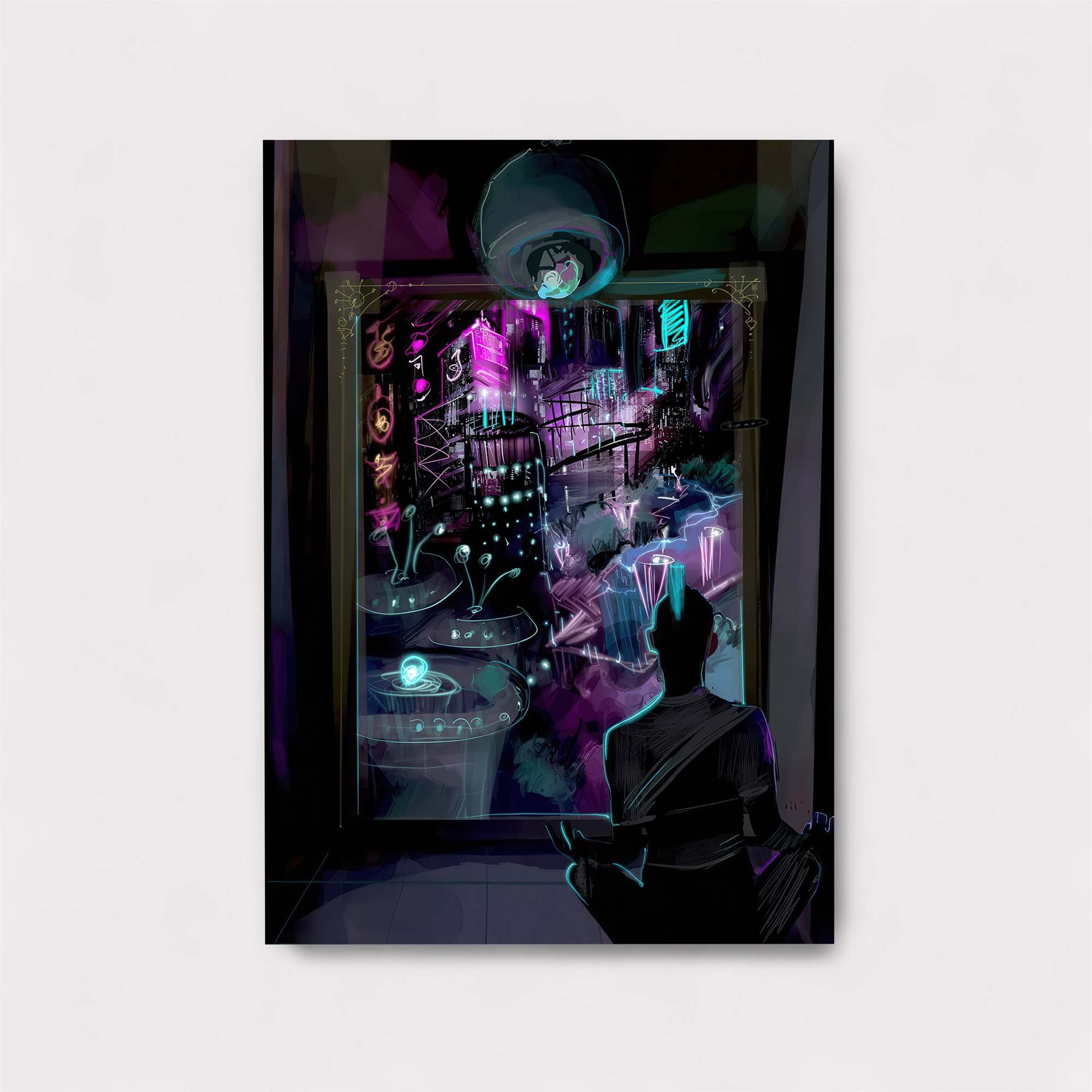 Neon Dreamscape Safe Wall Magnetic / M