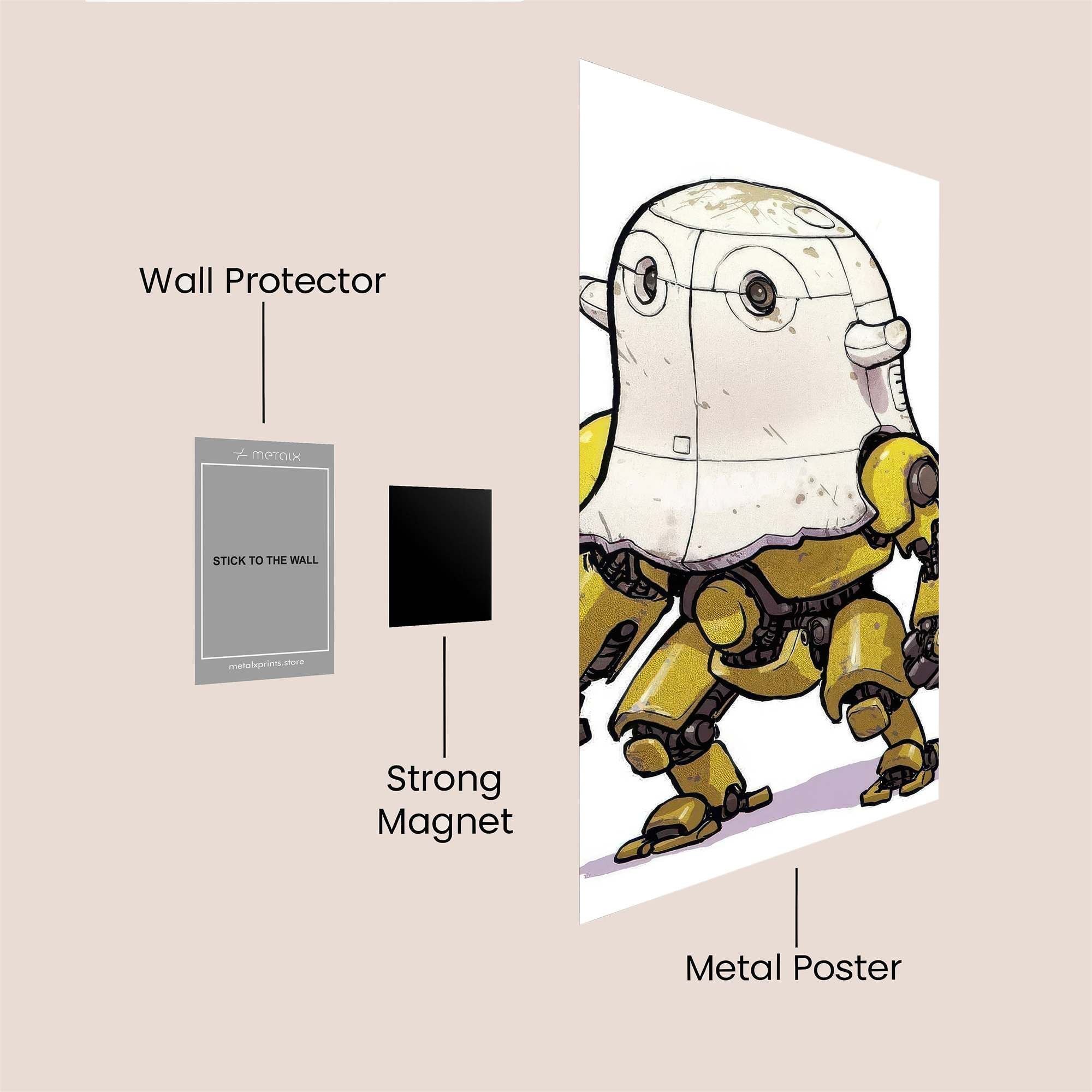 Robot Quirk Safe Wall Magnetic / M