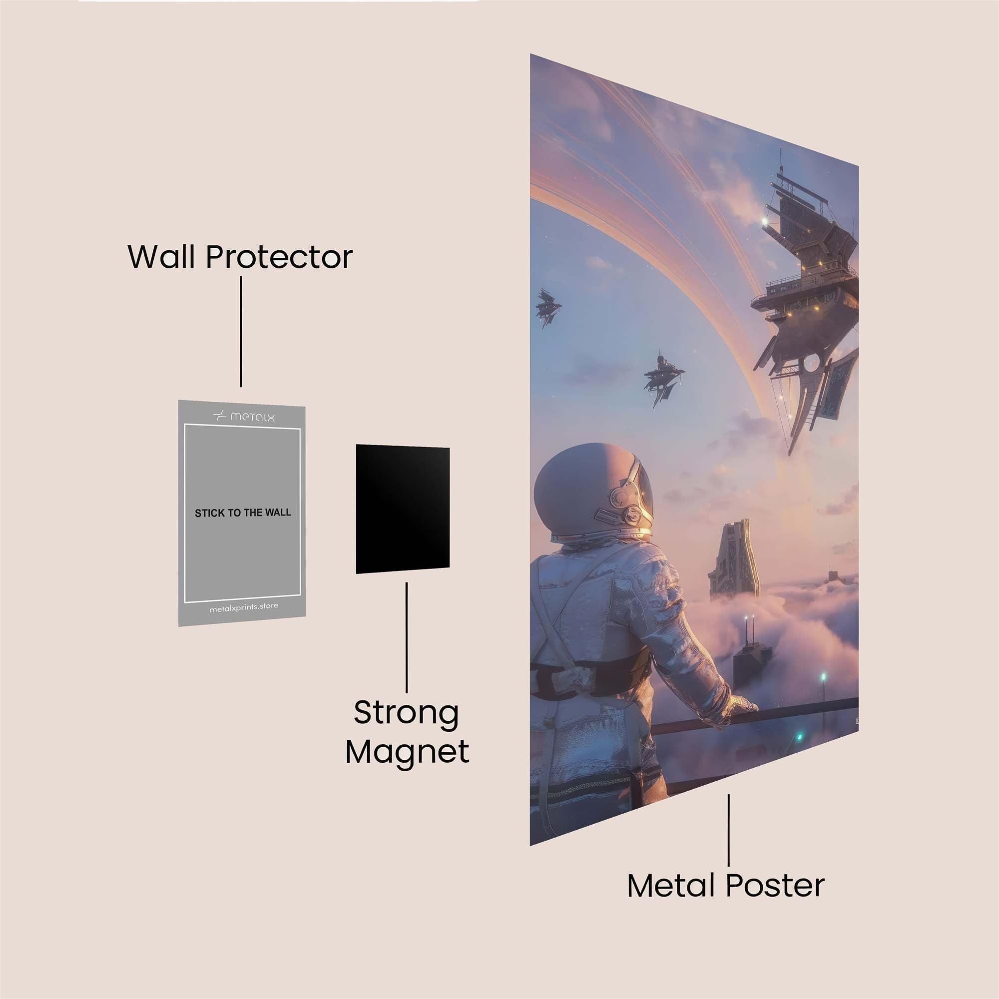 Skyward Wanderlust Safe Wall Magnetic / M