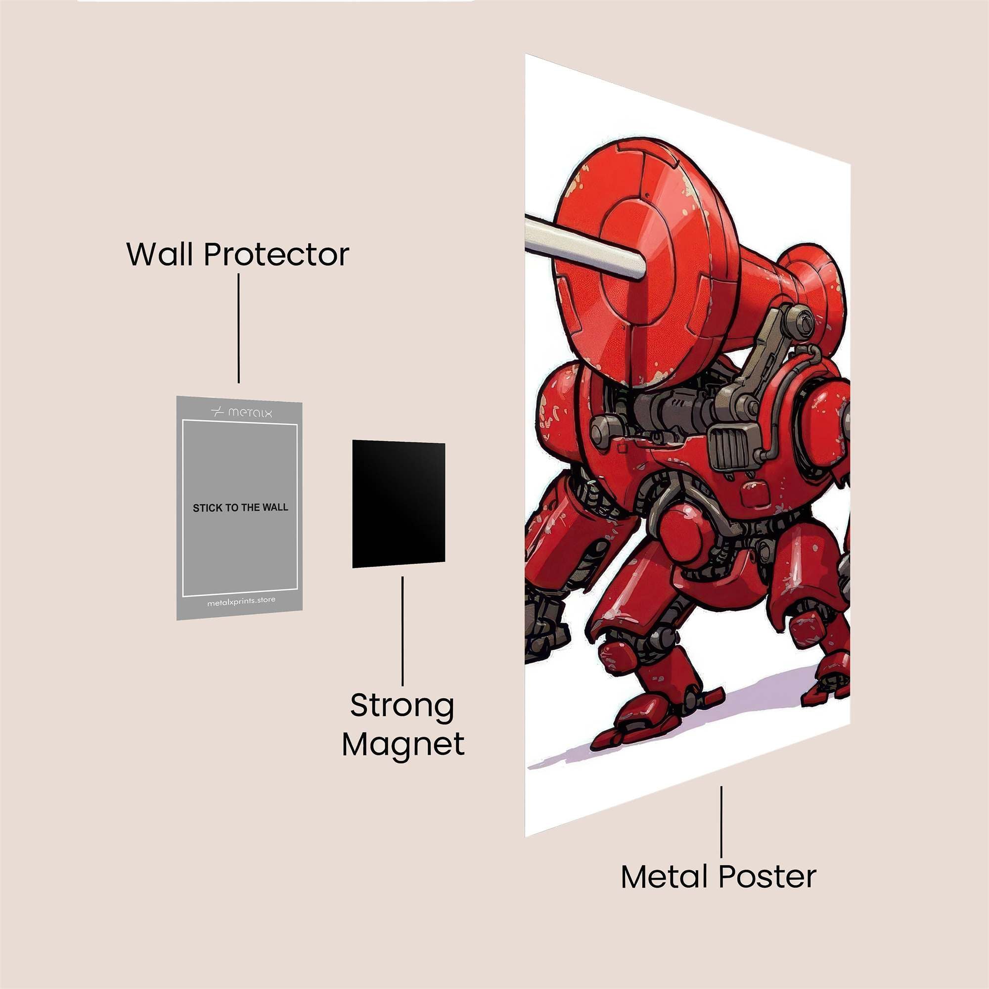 Pinbot Power Safe Wall Magnetic / M
