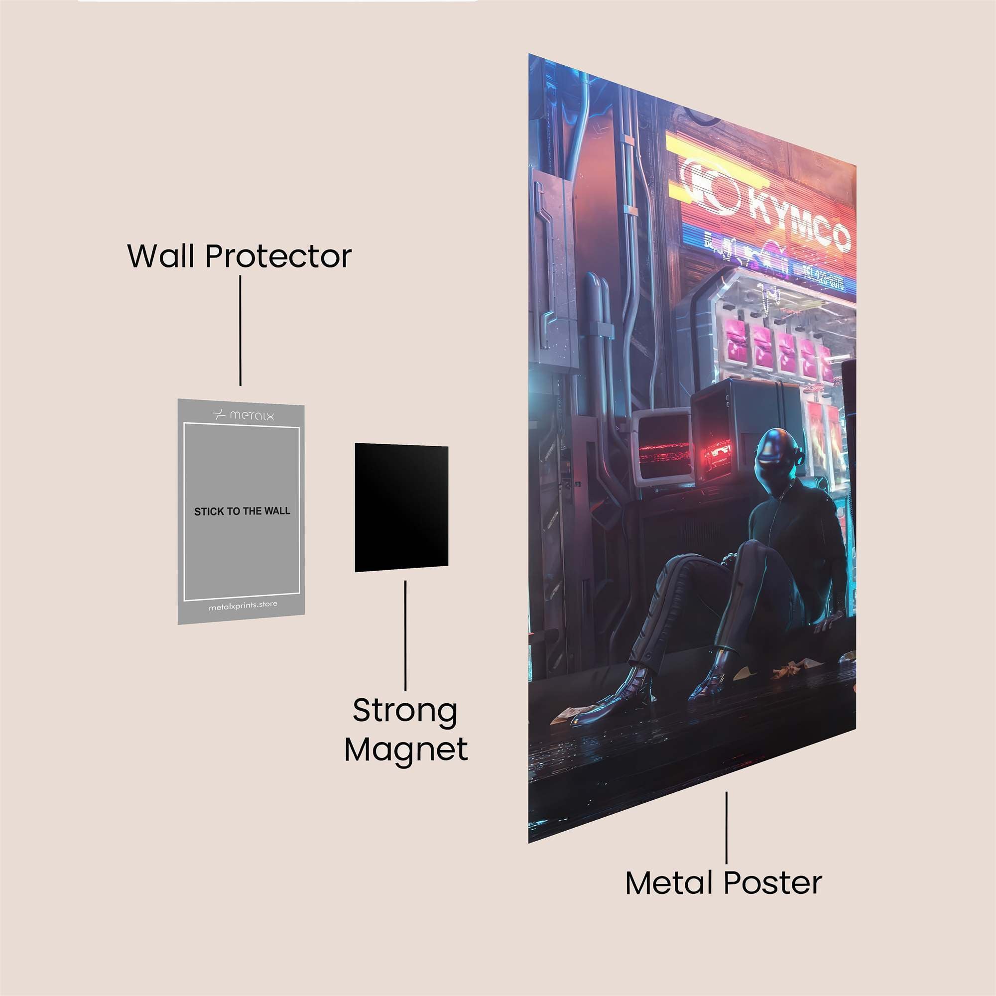 Neon Desolation Safe Wall Magnetic / M