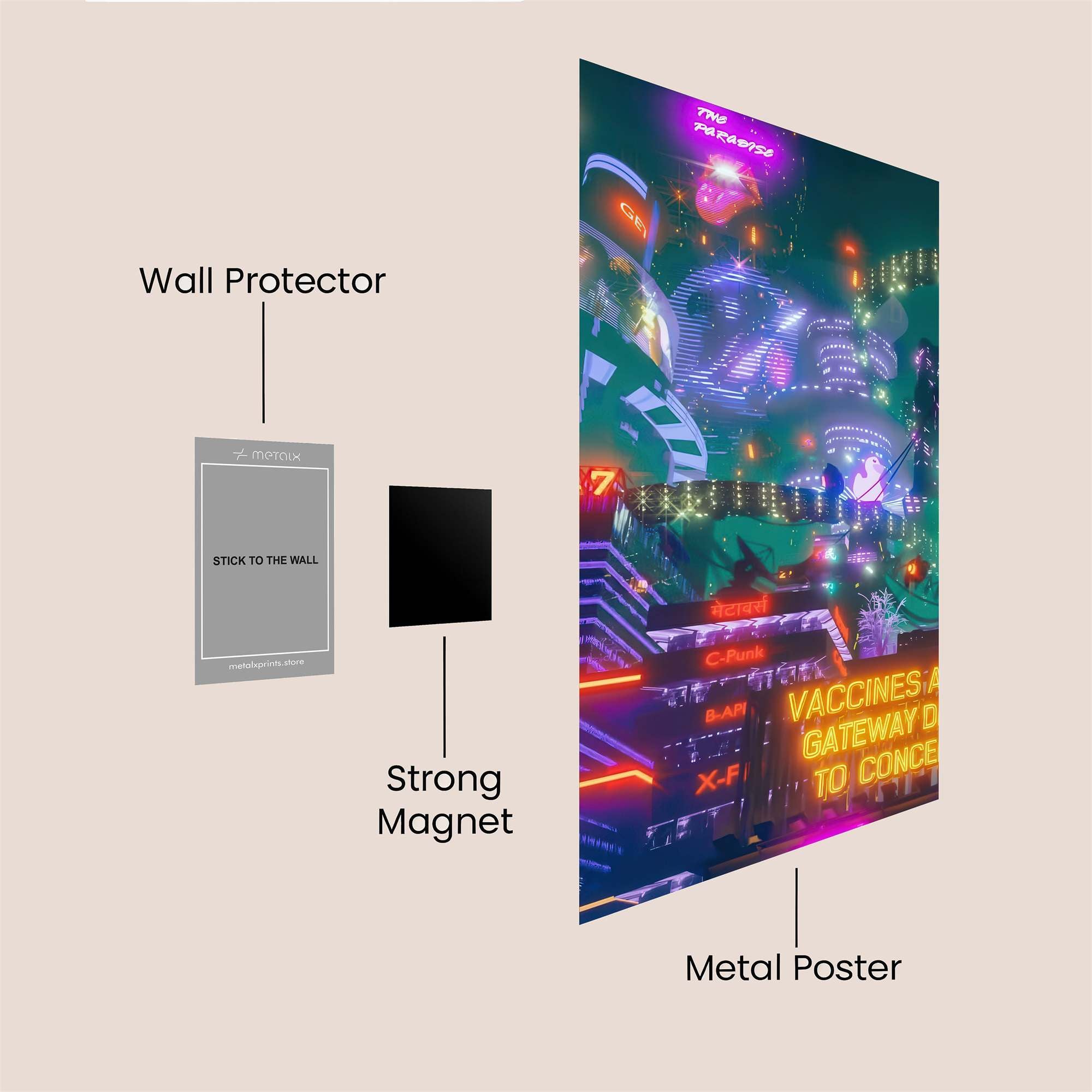 Neon Reverie Safe Wall Magnetic / M