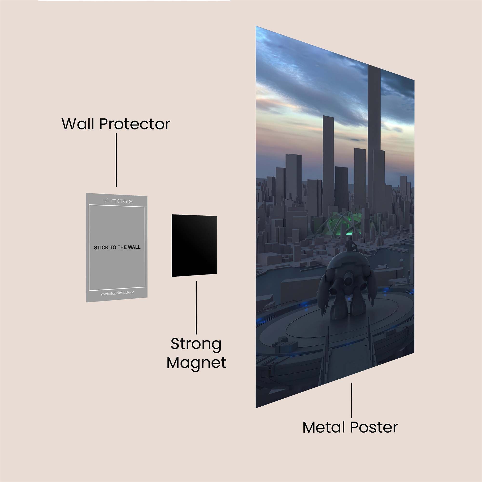 Cyber Realm Safe Wall Magnetic / M