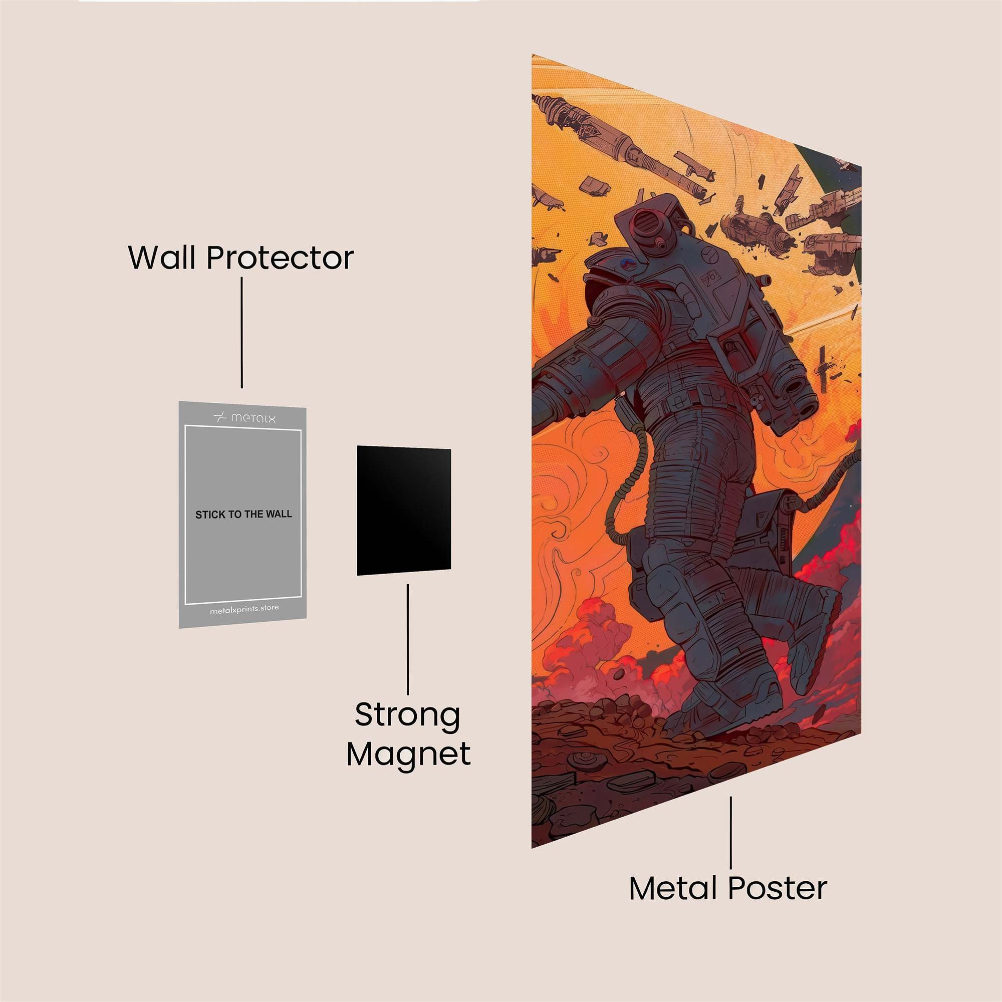 Cosmic Stride Safe Wall Magnetic / M