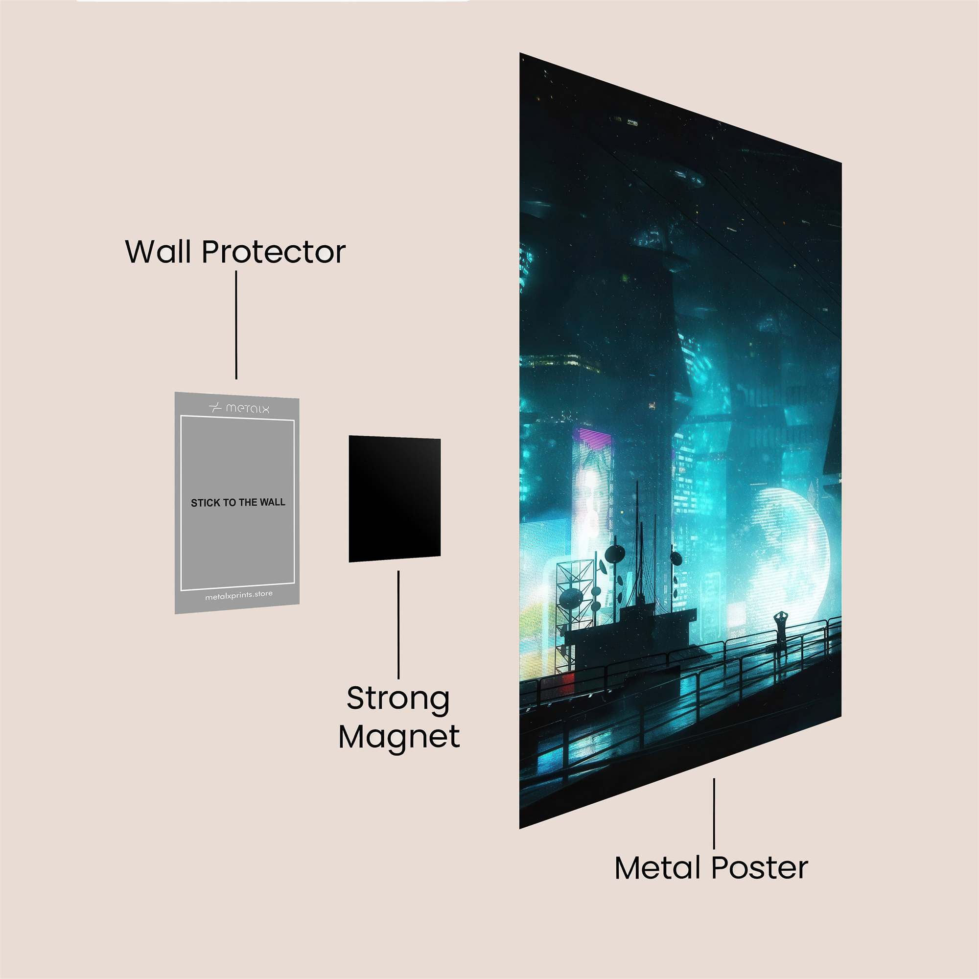 Neon Reverie Safe Wall Magnetic / M
