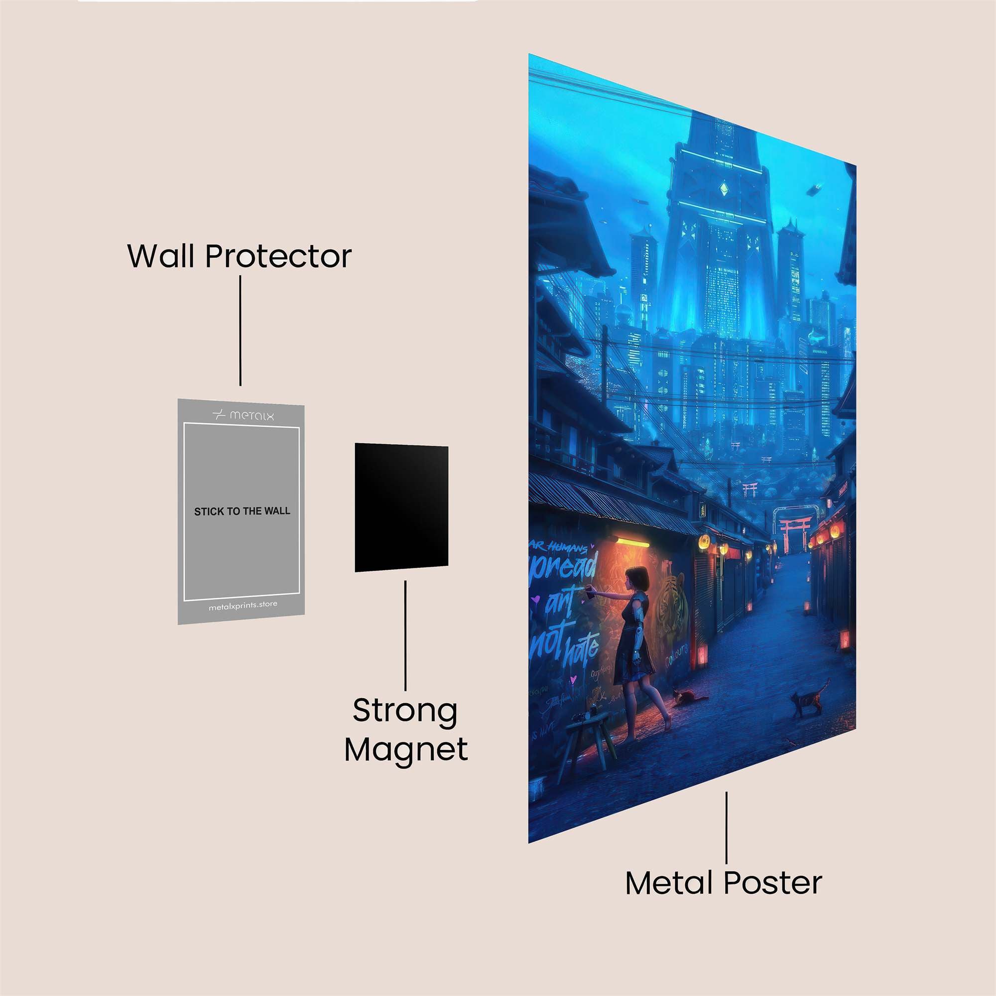 Neon Dreams Safe Wall Magnetic / M