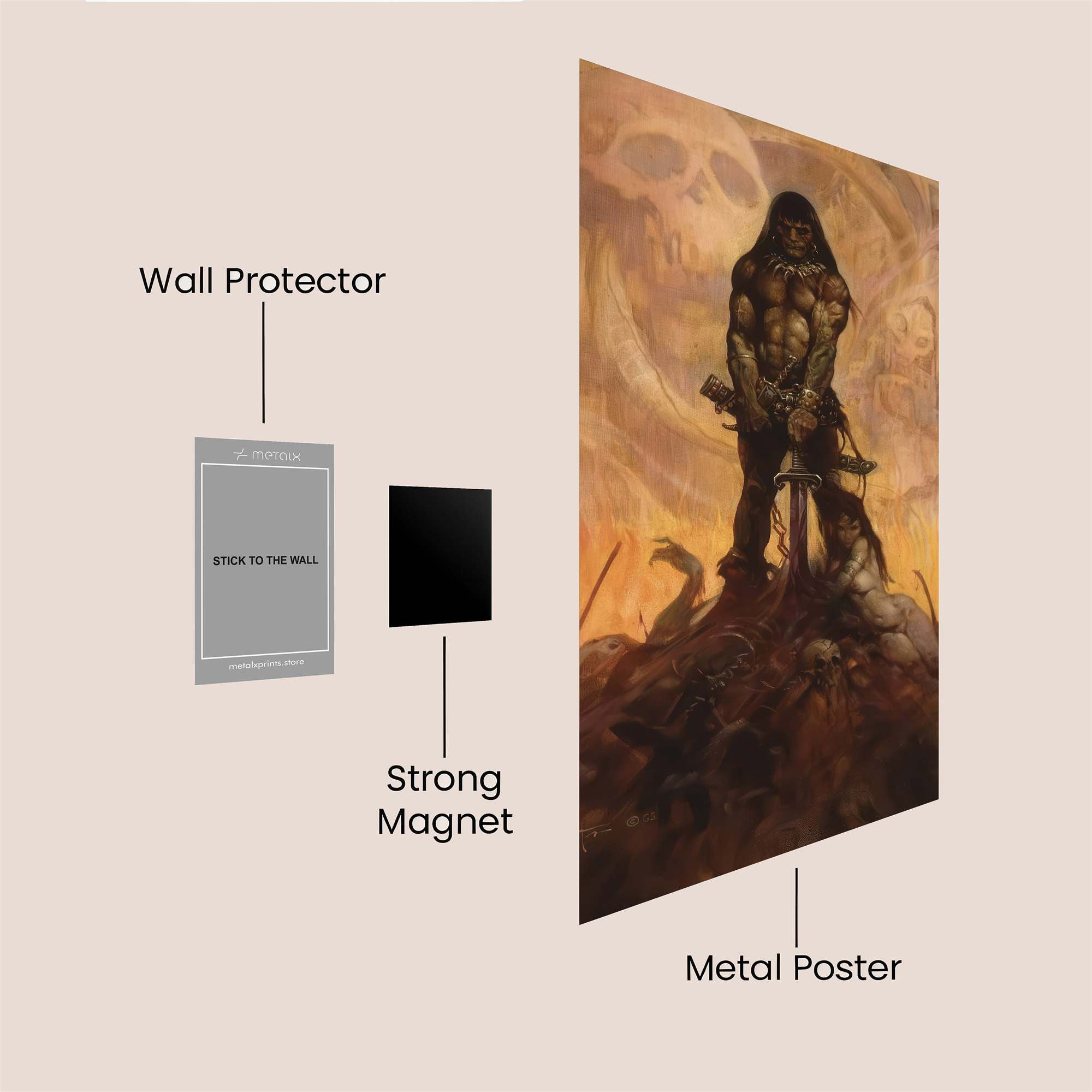 Barbarian Majesty Safe Wall Magnetic / M