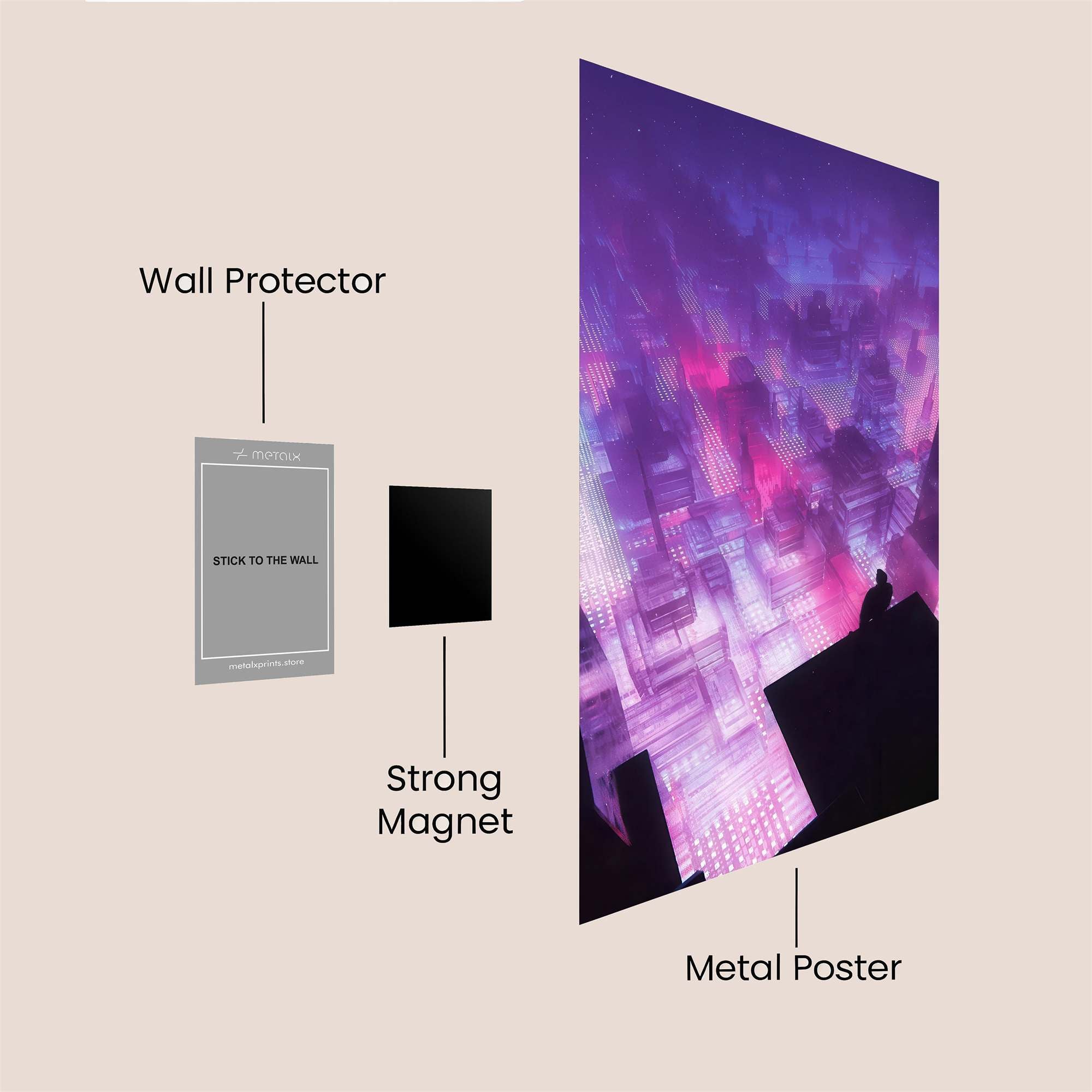 Neon Reverie Safe Wall Magnetic / M