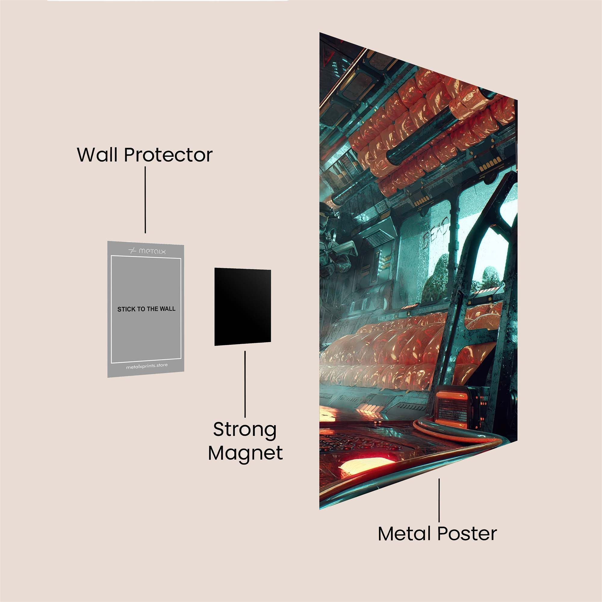 Neon Descent Safe Wall Magnetic / M