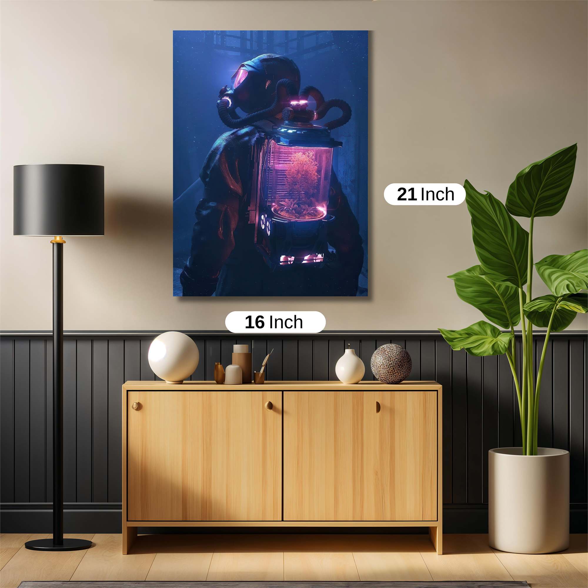 Futuristic Serenity Safe Wall Magnetic / M