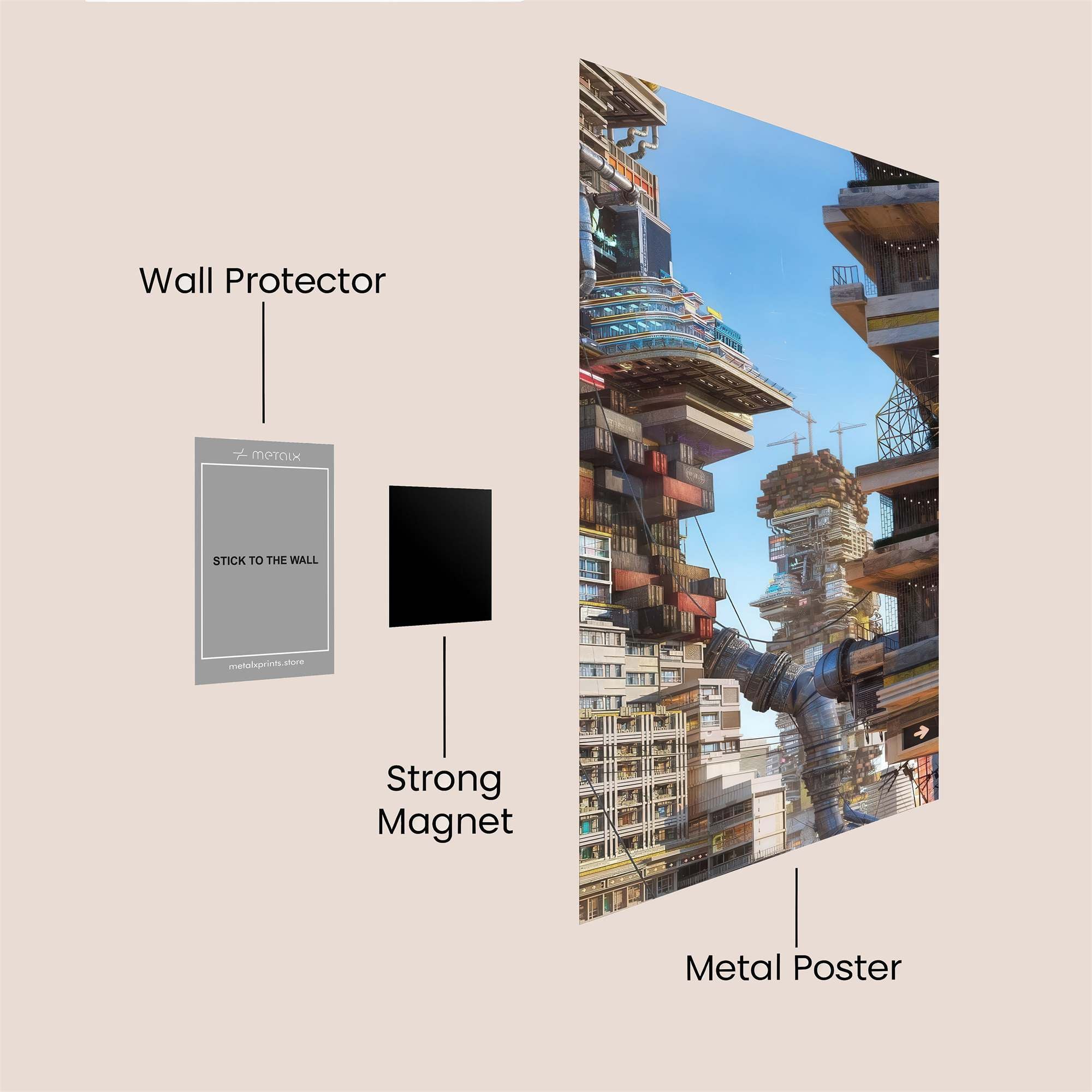 Futuristic Maze Safe Wall Magnetic / M