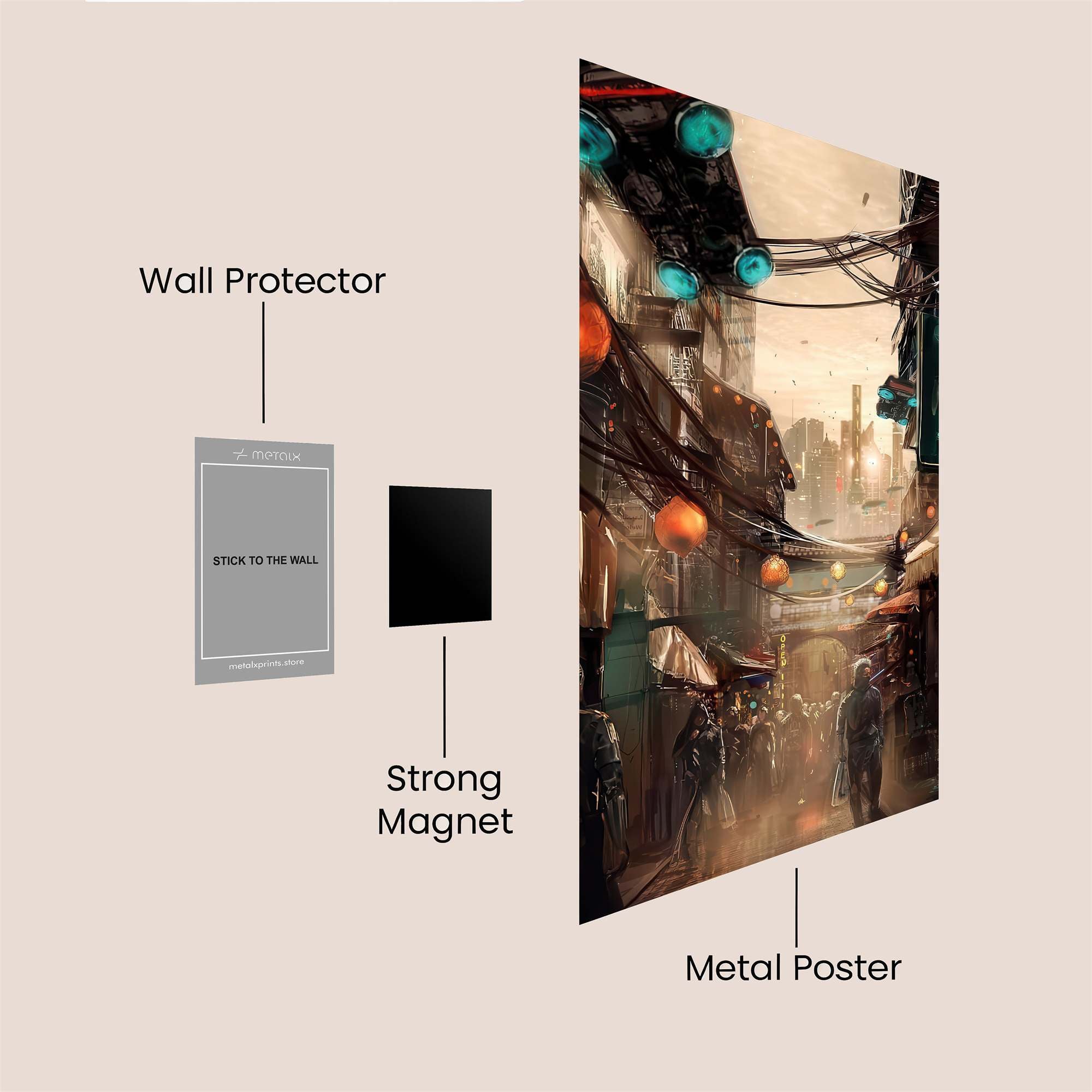 Cyber Alleyway Safe Wall Magnetic / M