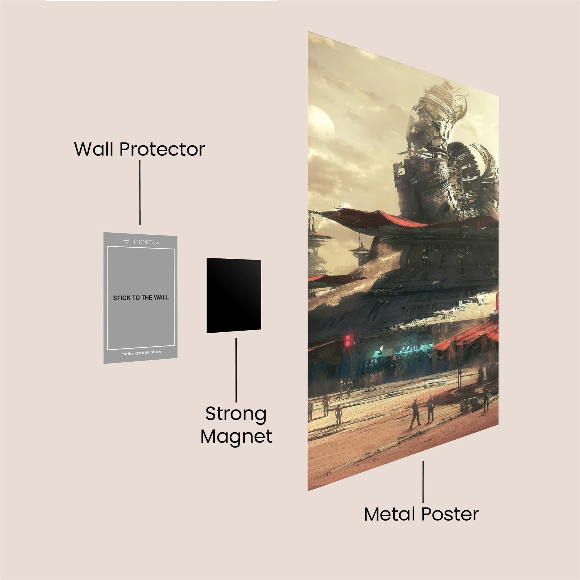 Futuristic Bazaar Safe Wall Magnetic / M