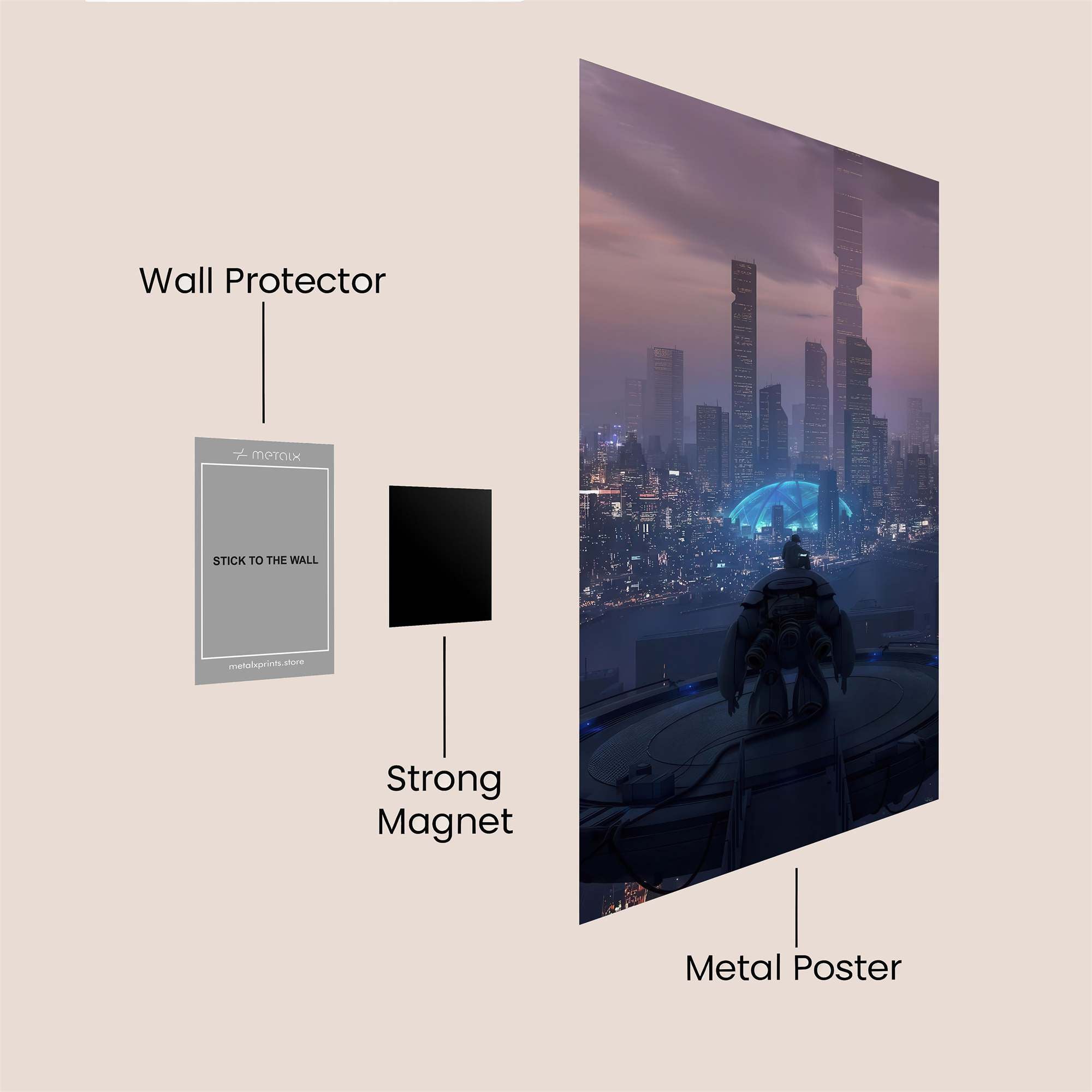 Futuristic Vigilance Safe Wall Magnetic / M