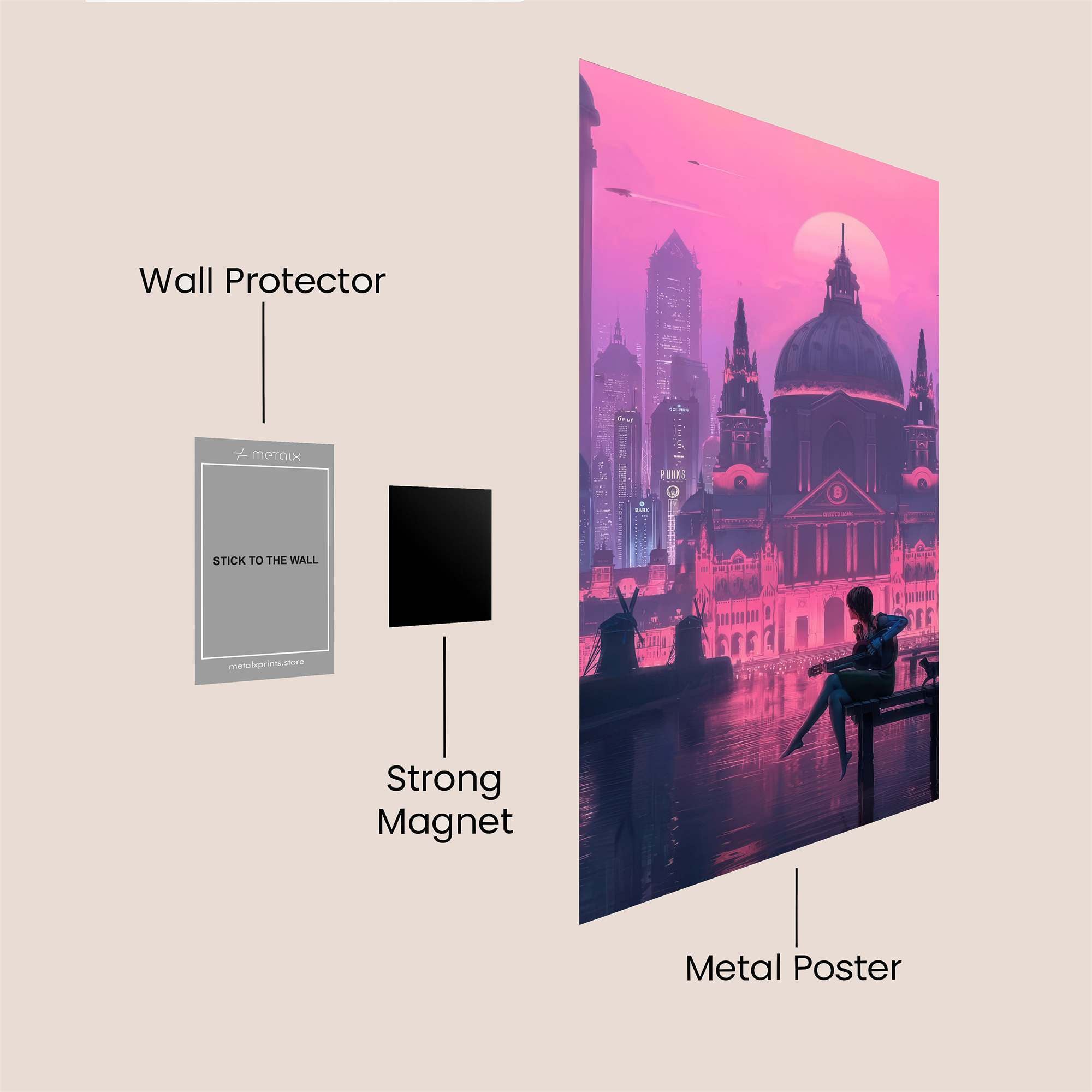 Cyber Serenity Safe Wall Magnetic / M
