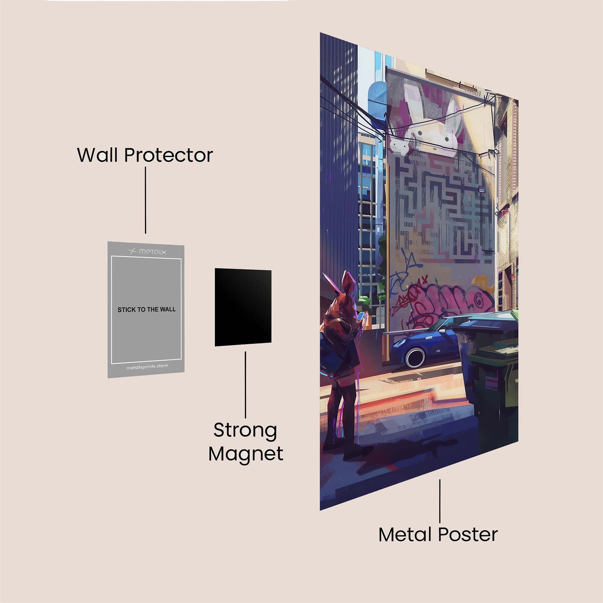 Urban Whimsy Safe Wall Magnetic / M