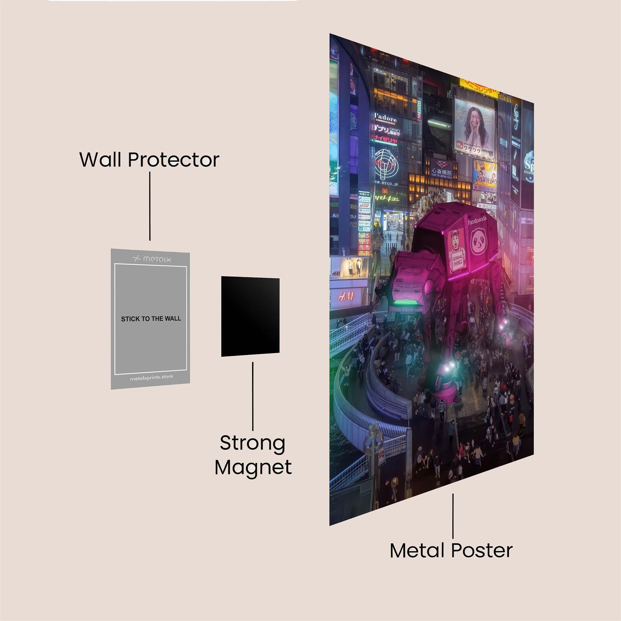 Neon Invasion Safe Wall Magnetic / M