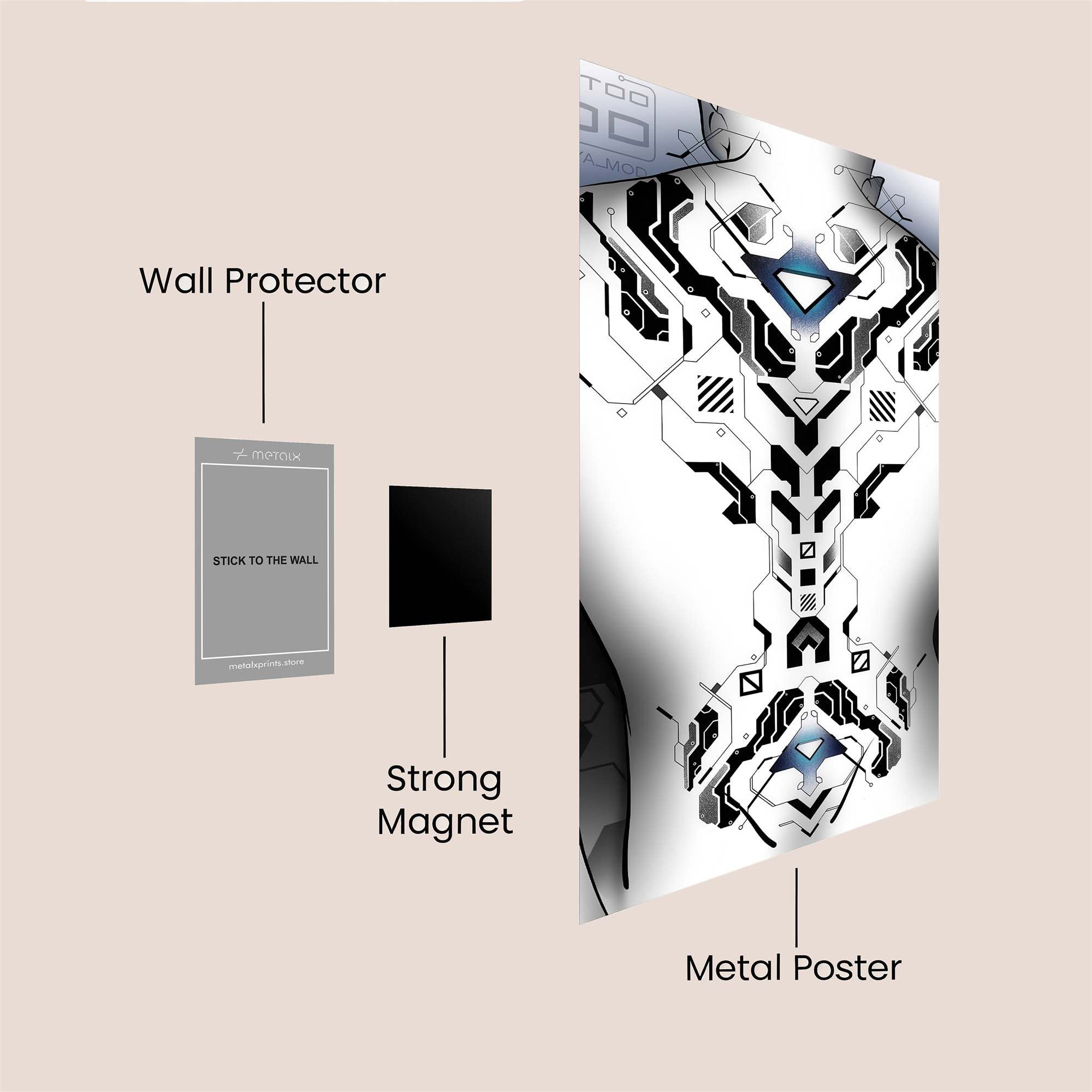 Cyborg Elegance Safe Wall Magnetic / M