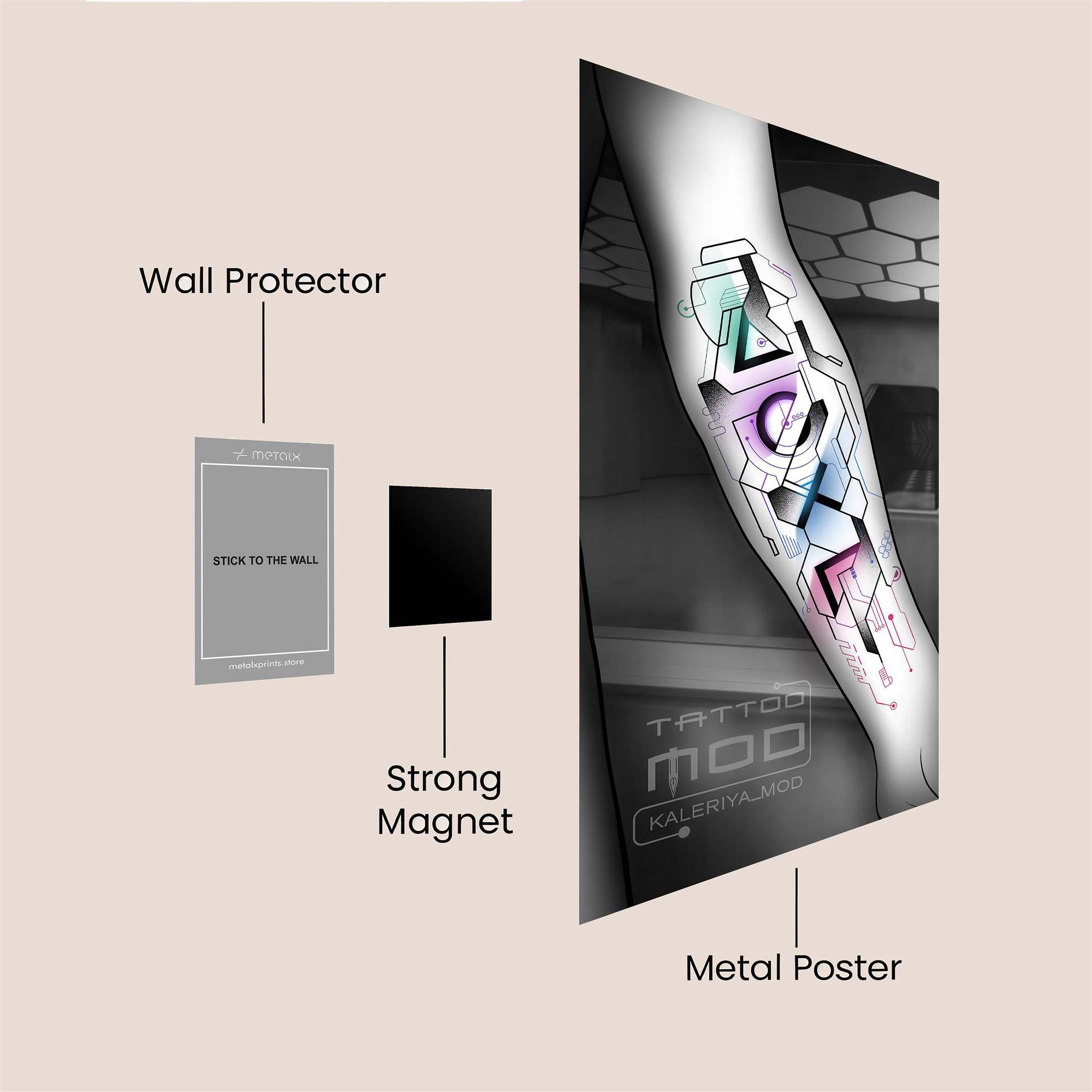 Futuristic Pulse Safe Wall Magnetic / M