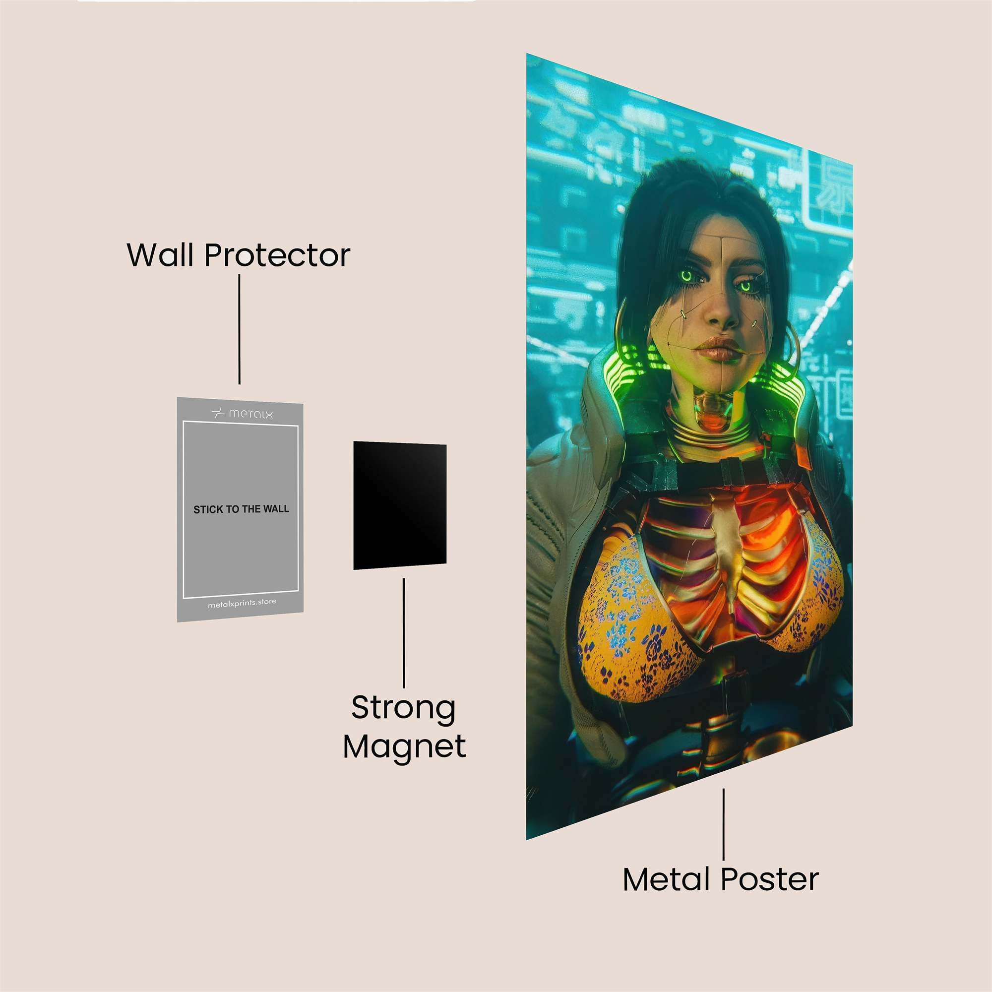 Cyber Fusion Safe Wall Magnetic / M