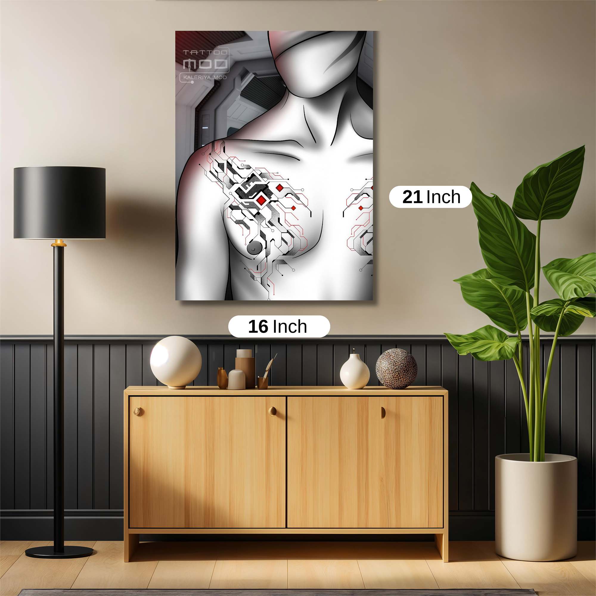 Cyborg Elegance Safe Wall Magnetic / M