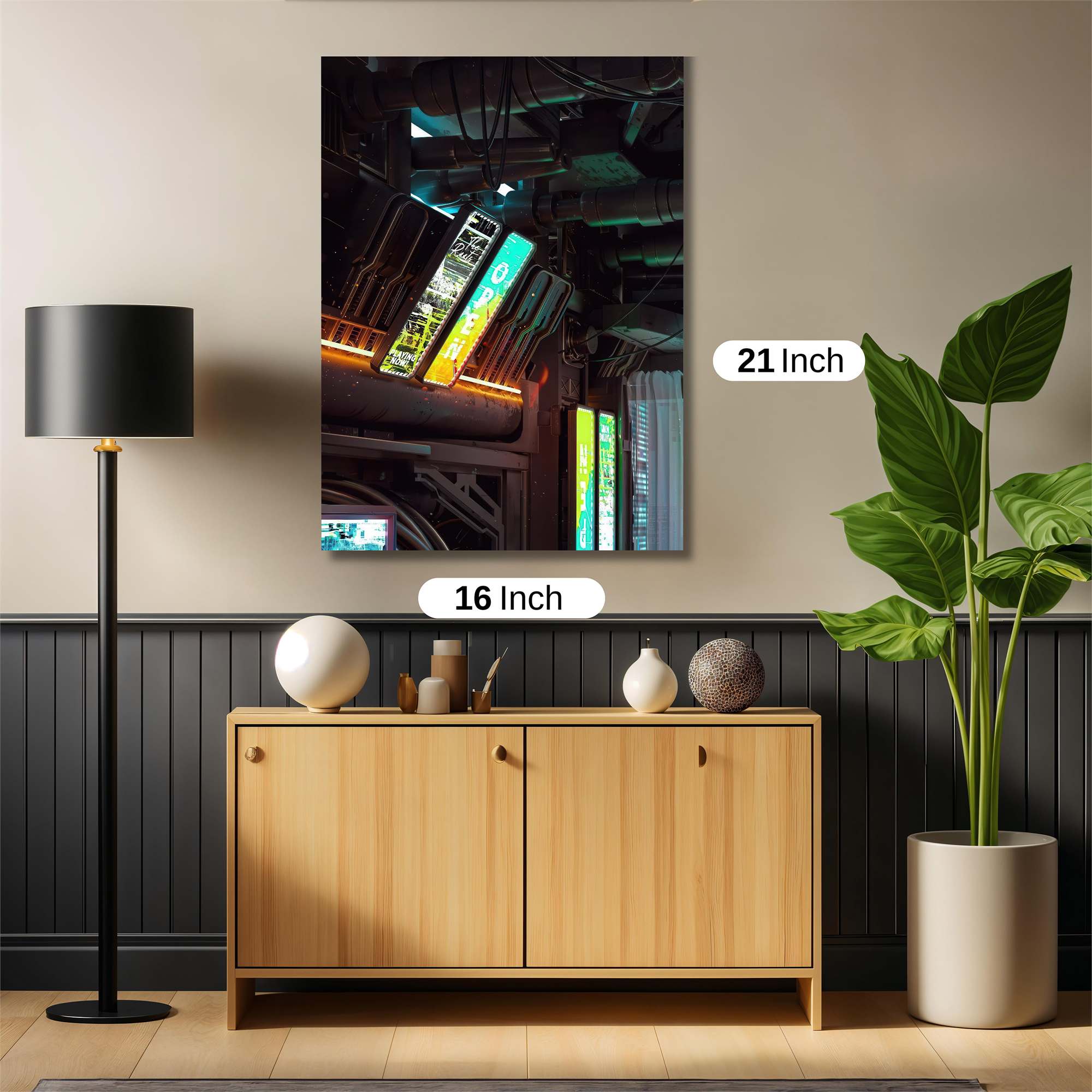 Neon Serenity Safe Wall Magnetic / M