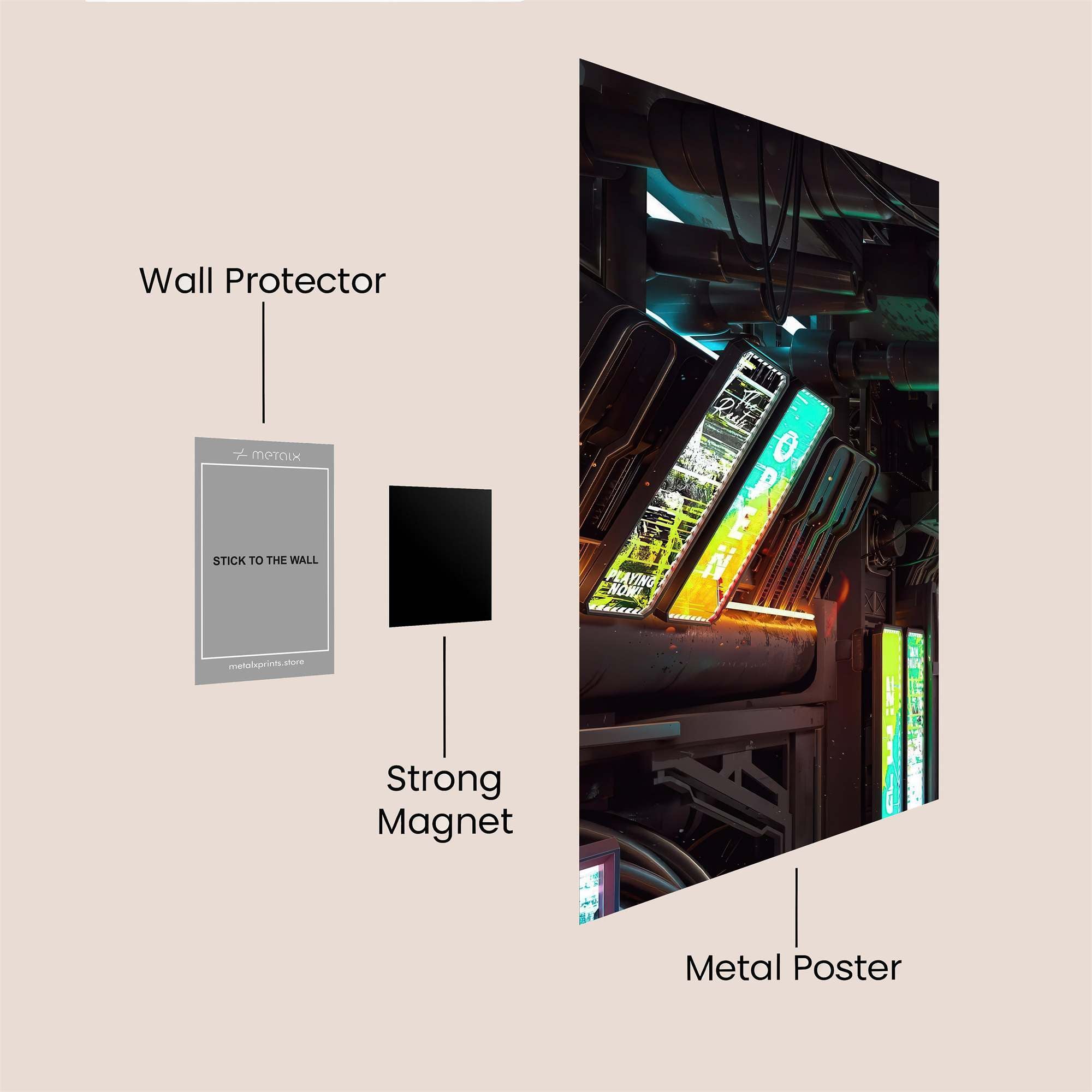 Neon Serenity Safe Wall Magnetic / M