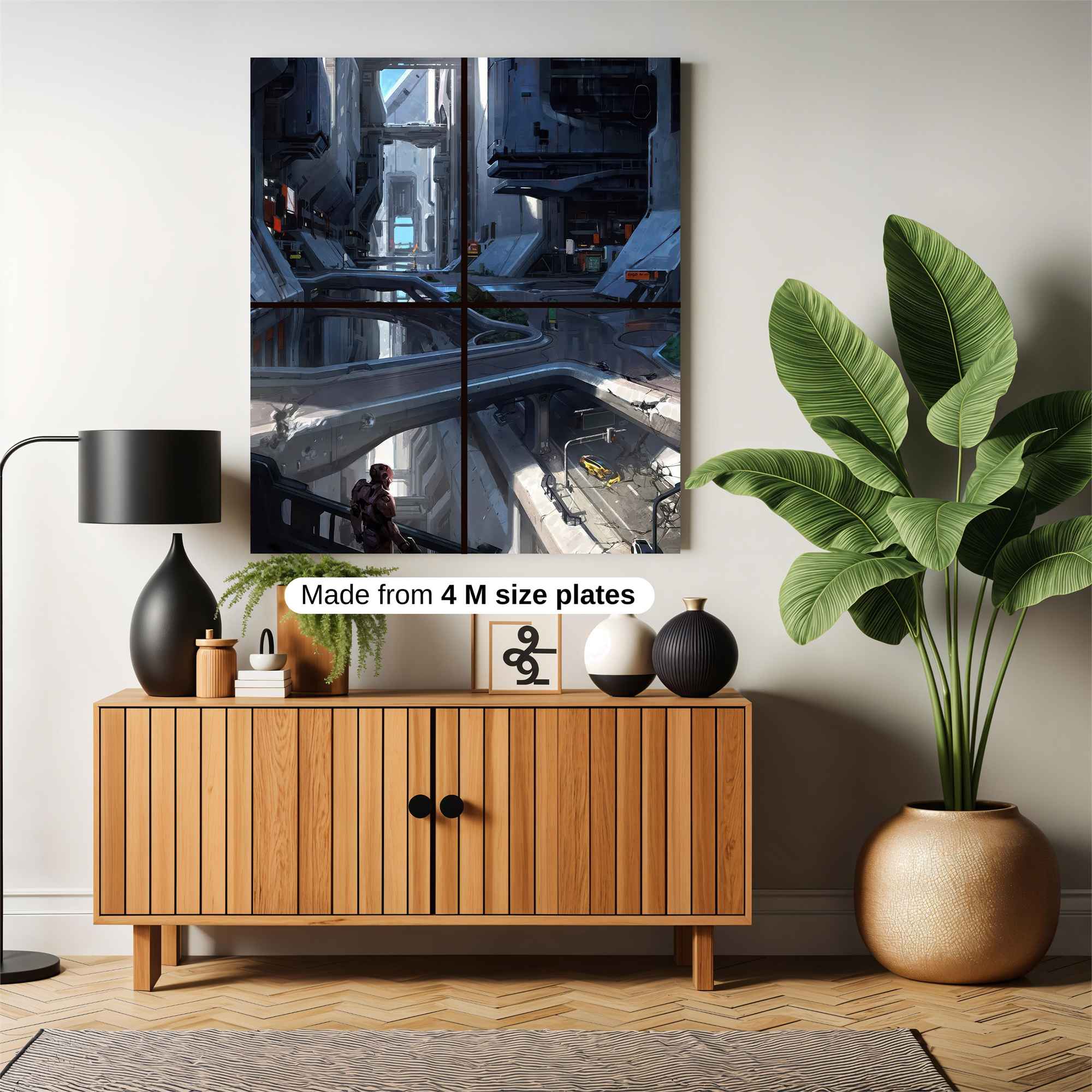 Futuristic Solitude Safe Wall Magnetic / M