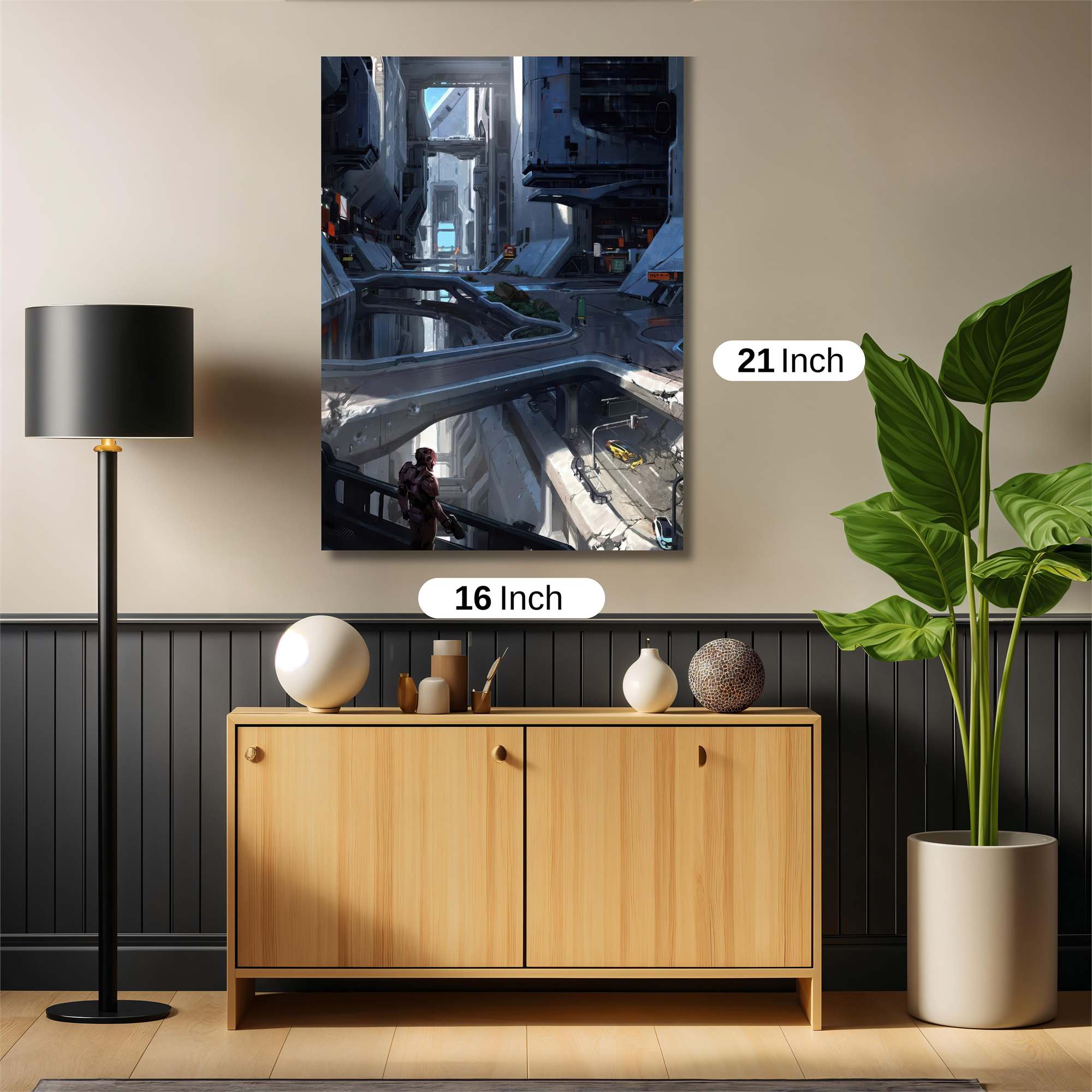 Futuristic Solitude Safe Wall Magnetic / M